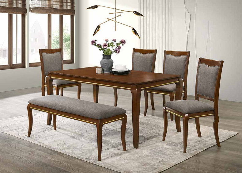 Naya-Gold Line 1+4+1 Dining Set