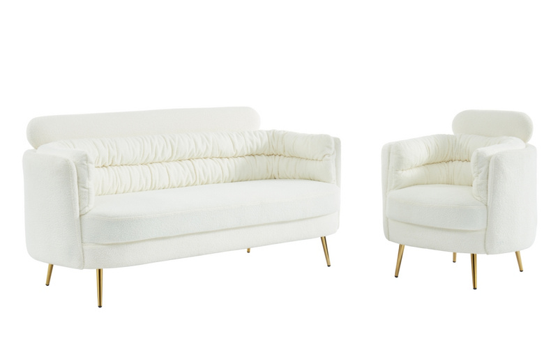 White Fabric Princess Sofa