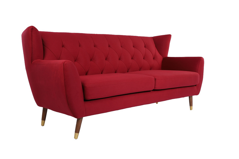 Red Sofa With Soild Wood Leg