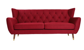 Red Sofa With Soild Wood Leg