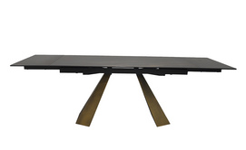 Saro Blue Sintered Stone + Bronze Brushed Table