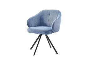 High Fit Blue Dining Chair With Arms