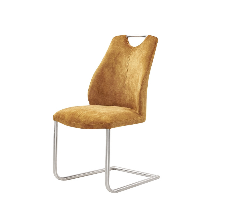 Without Armrest Yellow Dining Chair