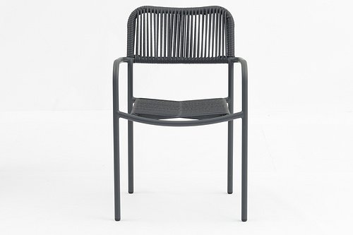 Outdoor dining stackable aluminum rattan bistro wicker chair AD562012-1