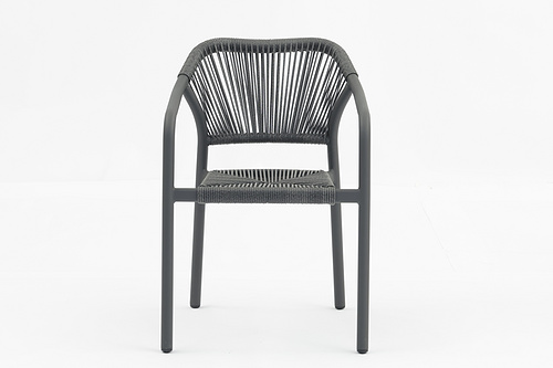 Outdoor dining stackable aluminum rattan bistro wicker chair-AD642347