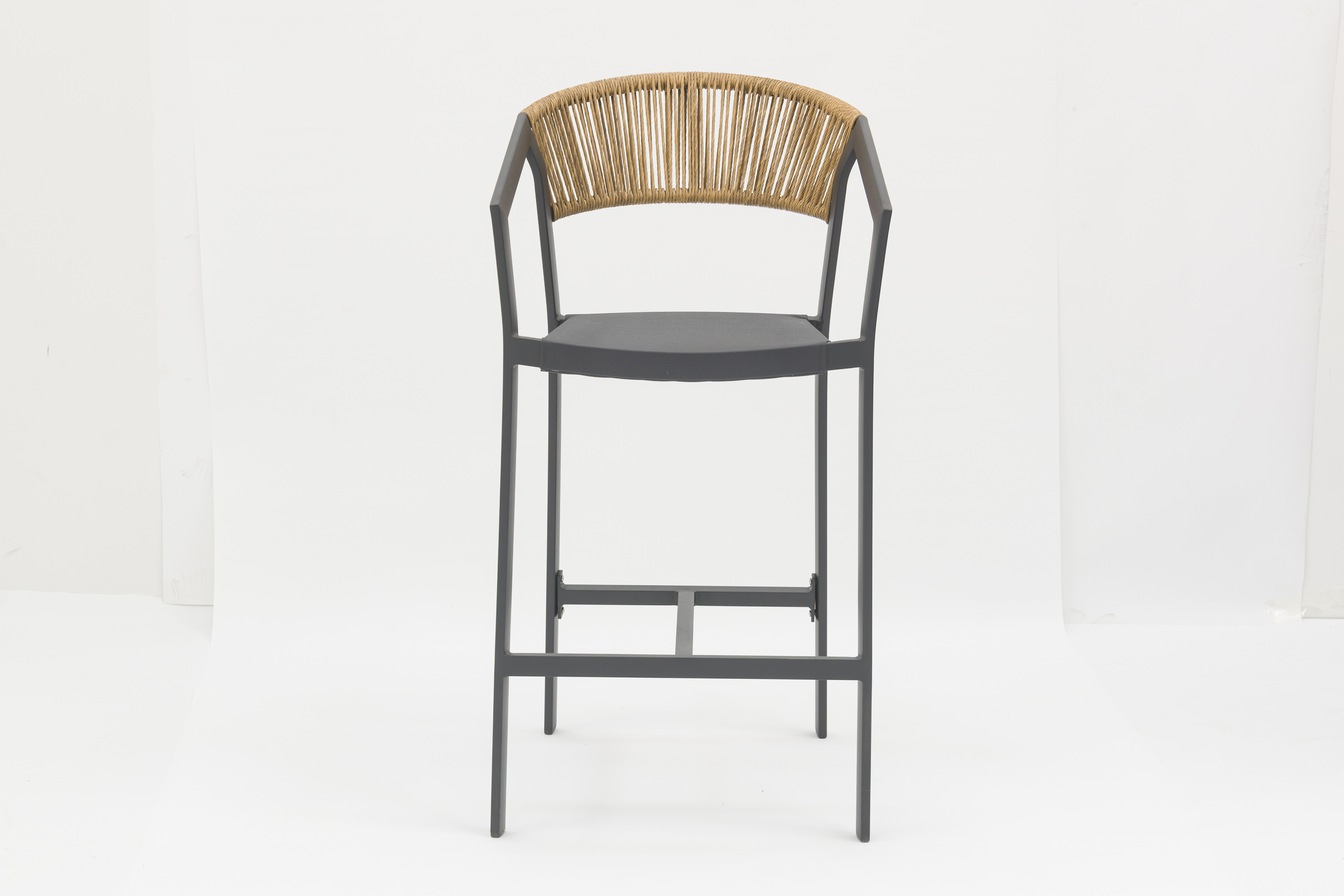 Outdoor dining stackable aluminum rattan bistro wicker chair-AD932007