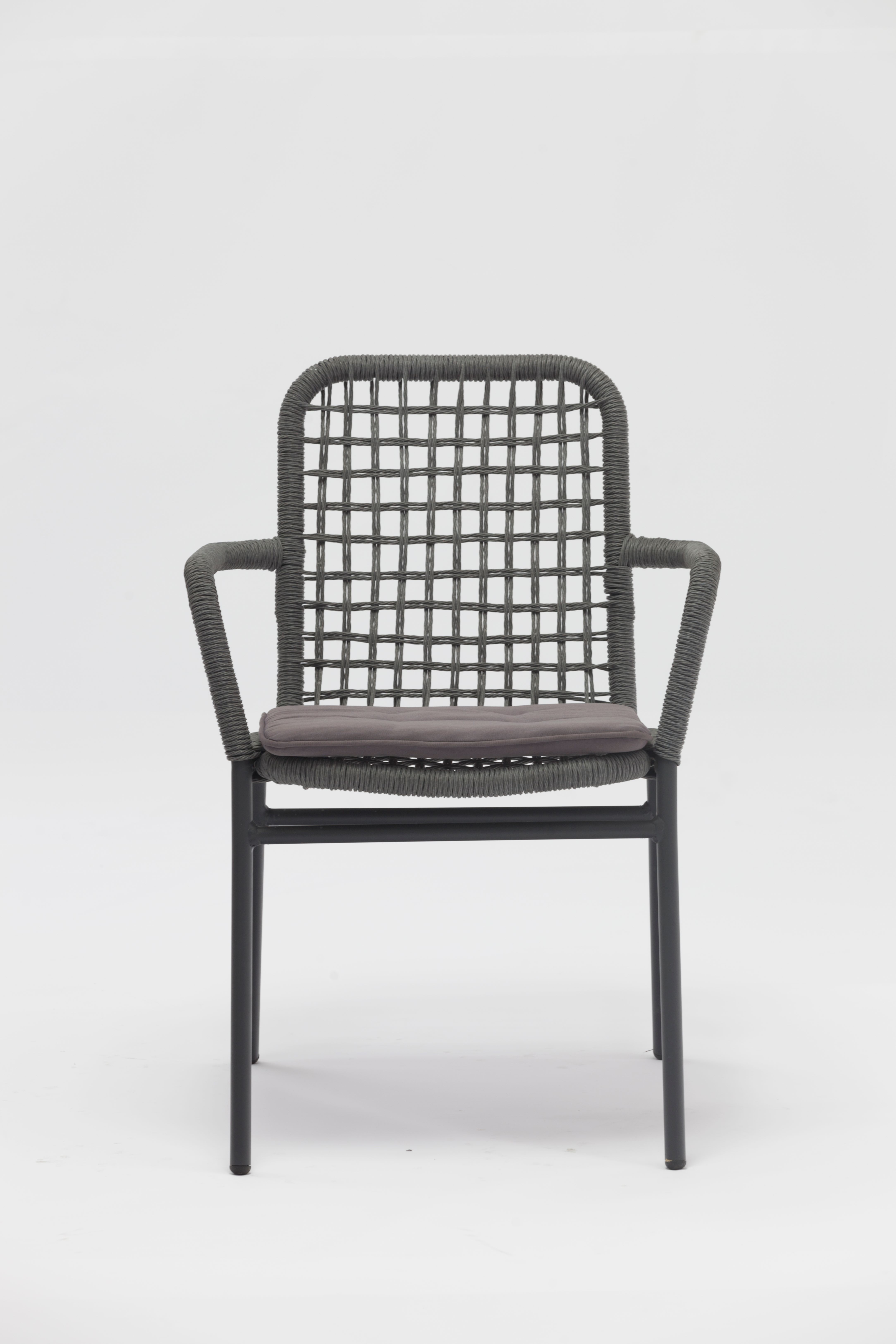 Outdoor dining stackable aluminum rattan bistro wicker chair-AD667018A