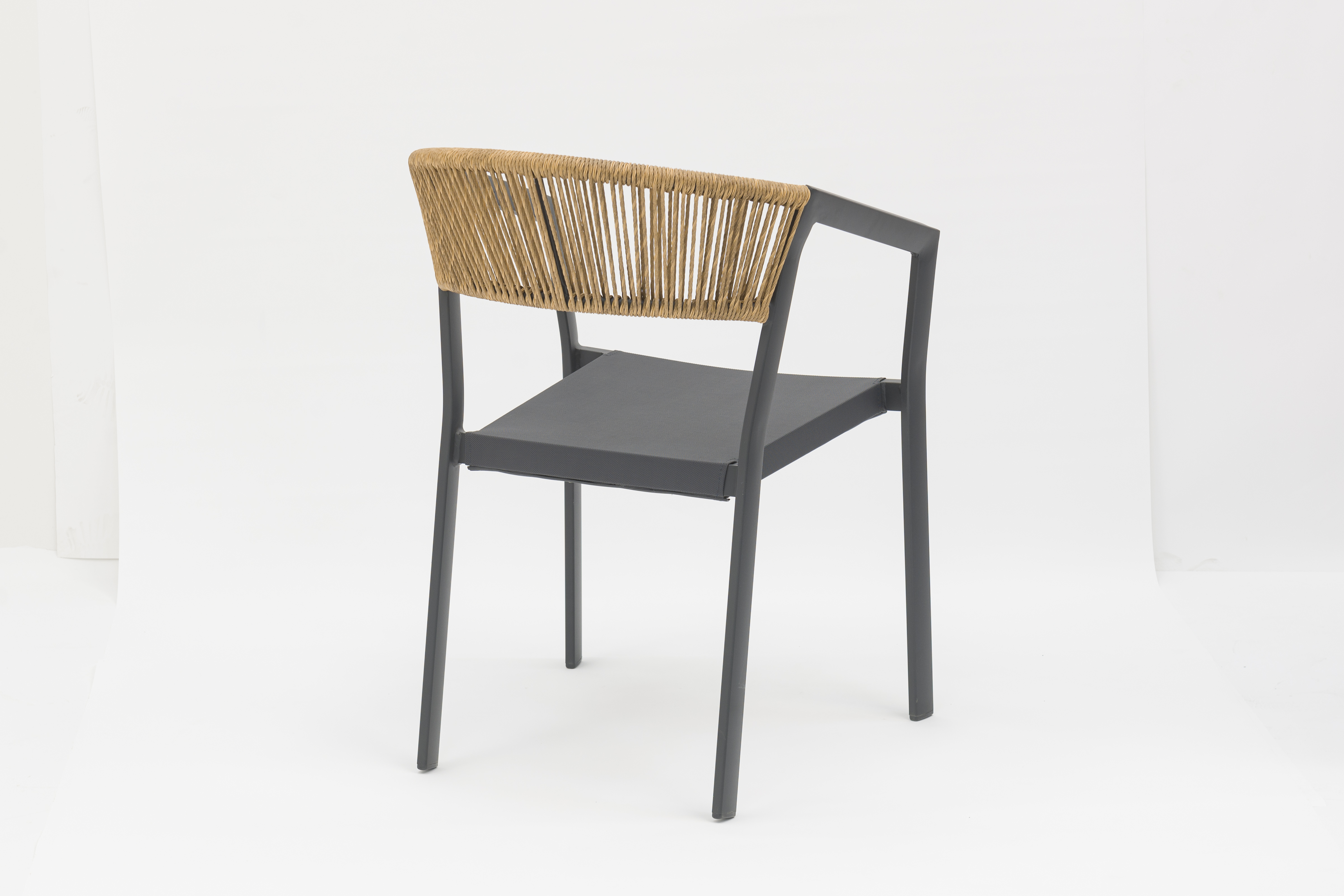 Outdoor dining stackable aluminum rattan bistro wicker chair- AD932006