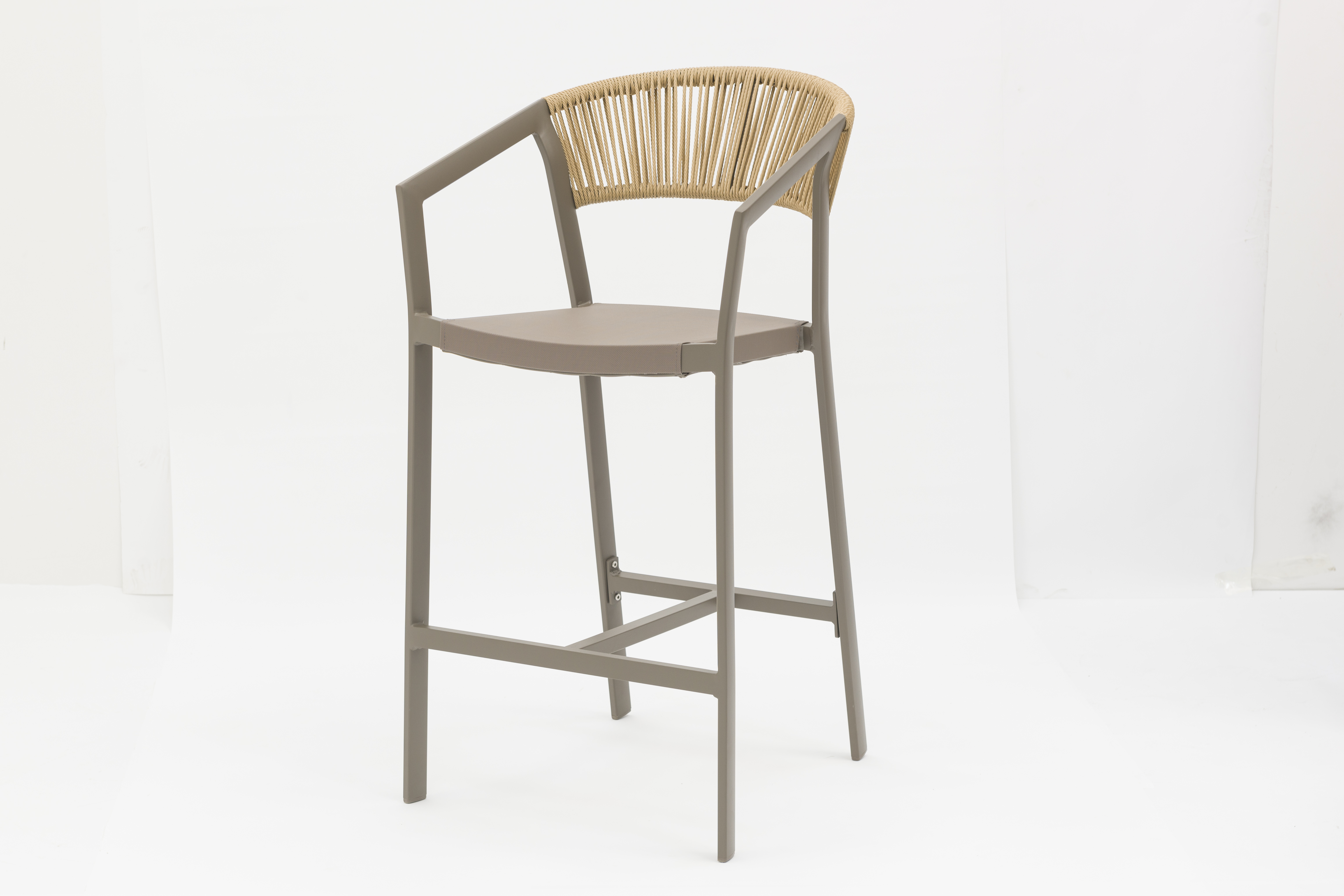 Outdoor dining stackable aluminum rattan bistro wicker chair-AD932007