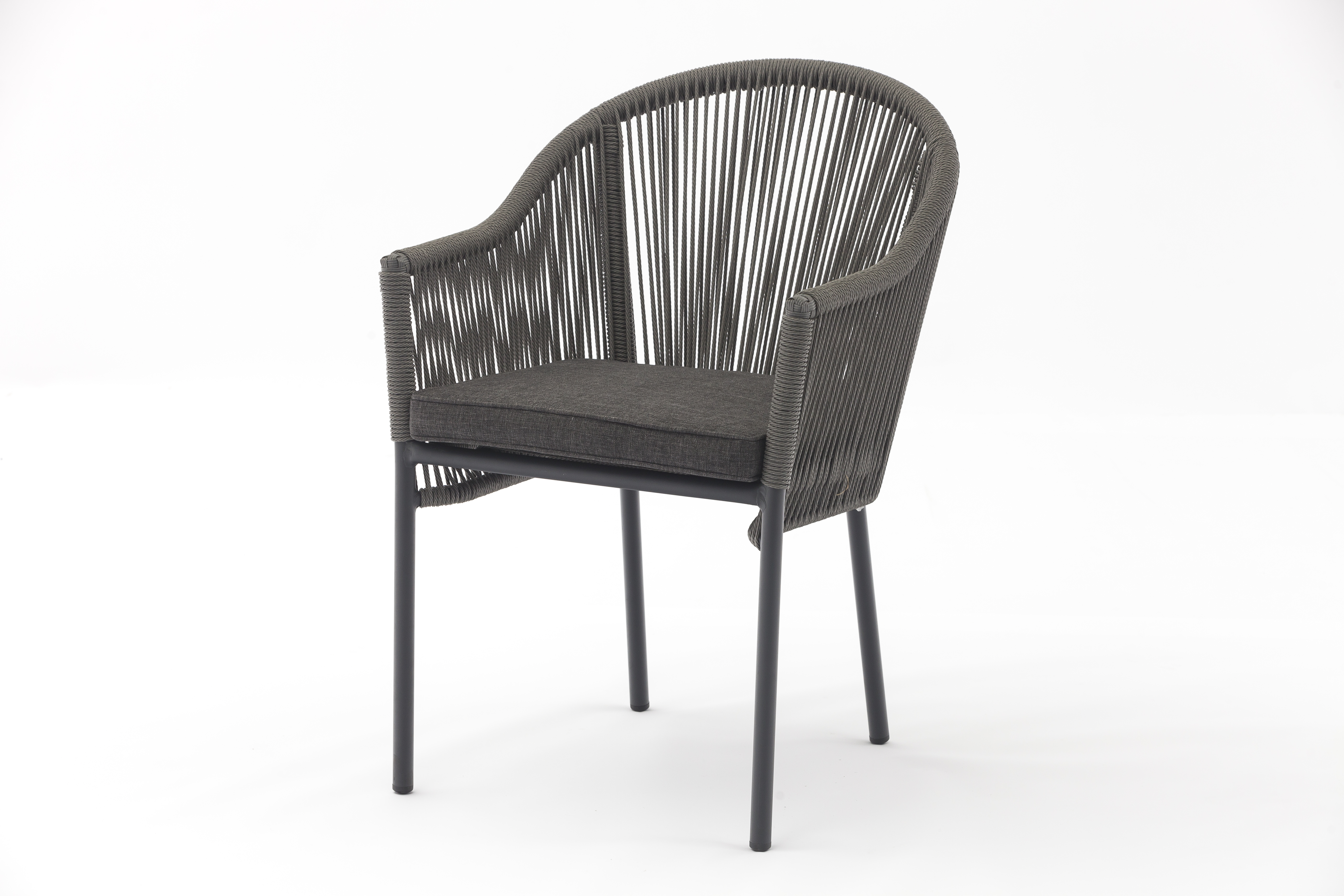 Outdoor dining stackable aluminum rattan bistro wicker chair-AD692067B