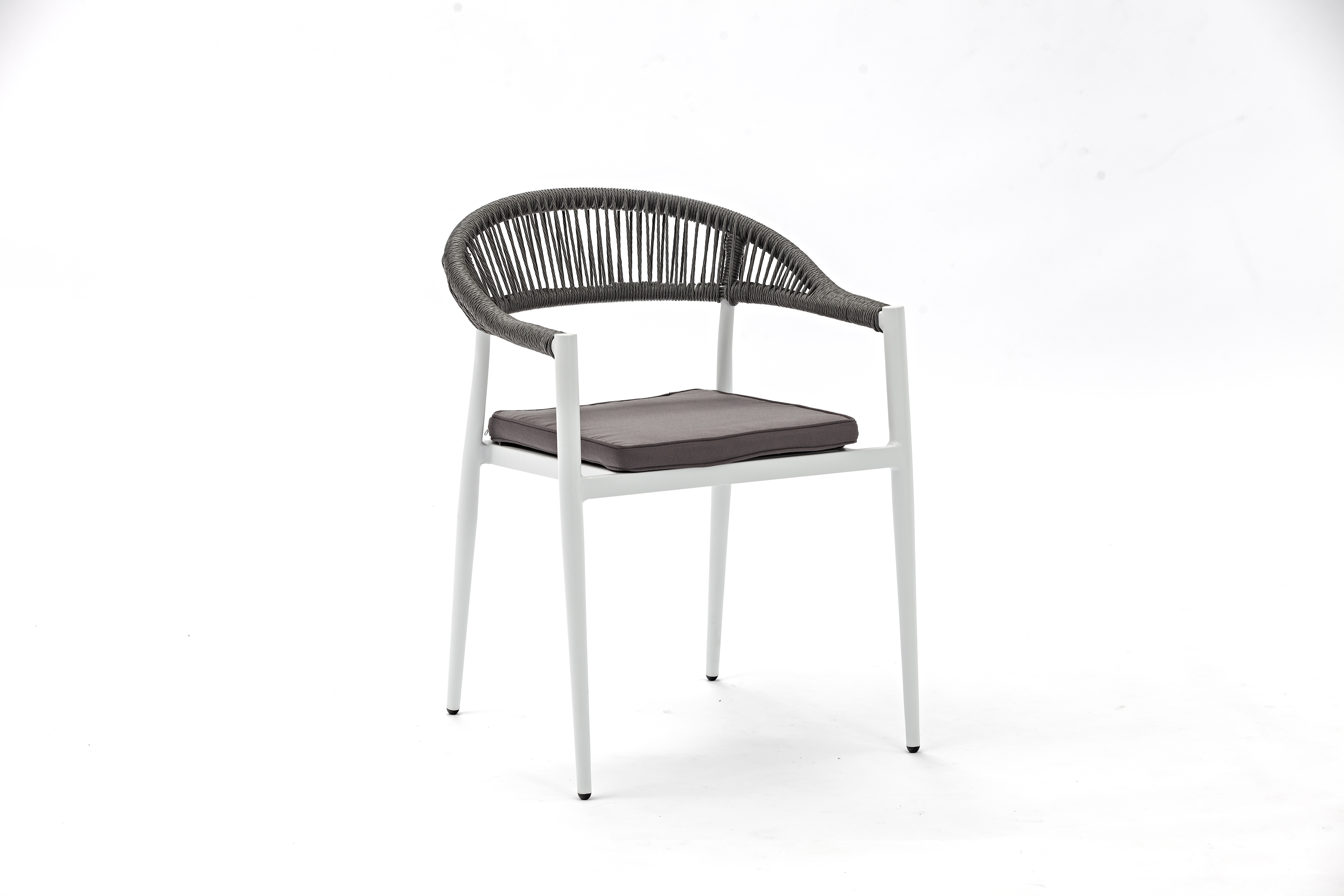 Almelo alum rattan arm chair & alumTable-K/D-AD602001-1+AD721015
