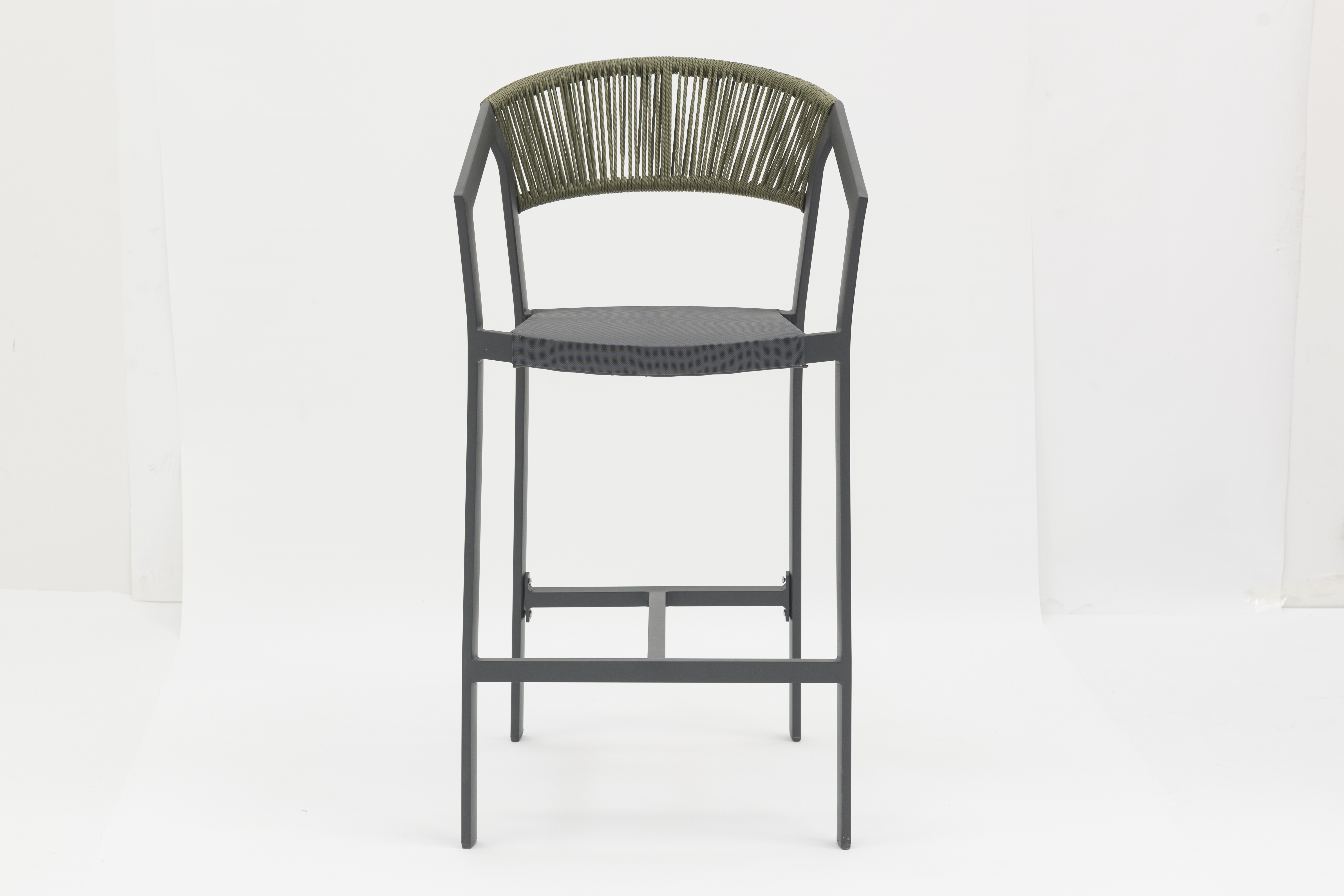 Outdoor dining stackable aluminum rattan bistro wicker chair-AD932007