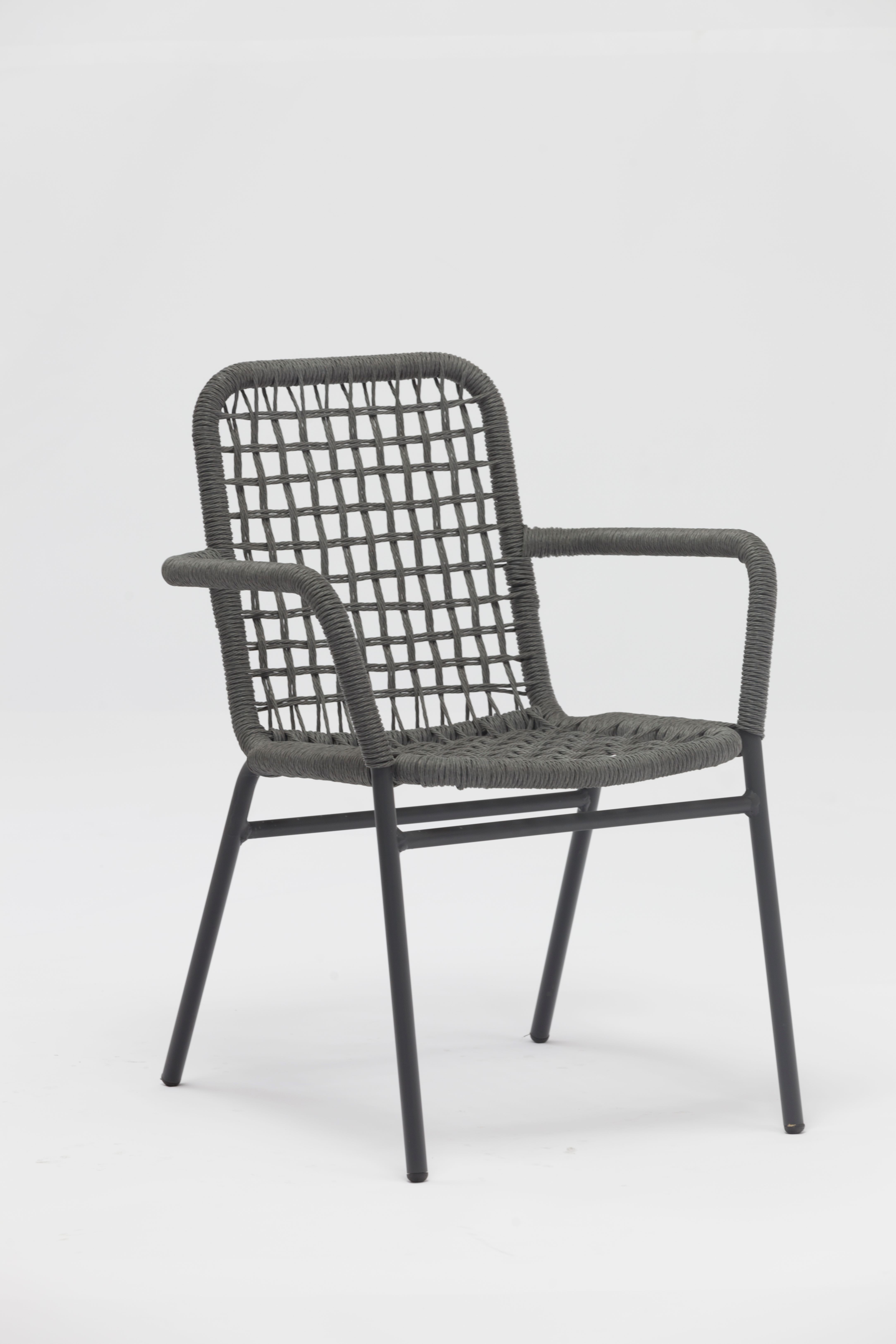 Outdoor dining stackable aluminum rattan bistro wicker chair-AD667018A