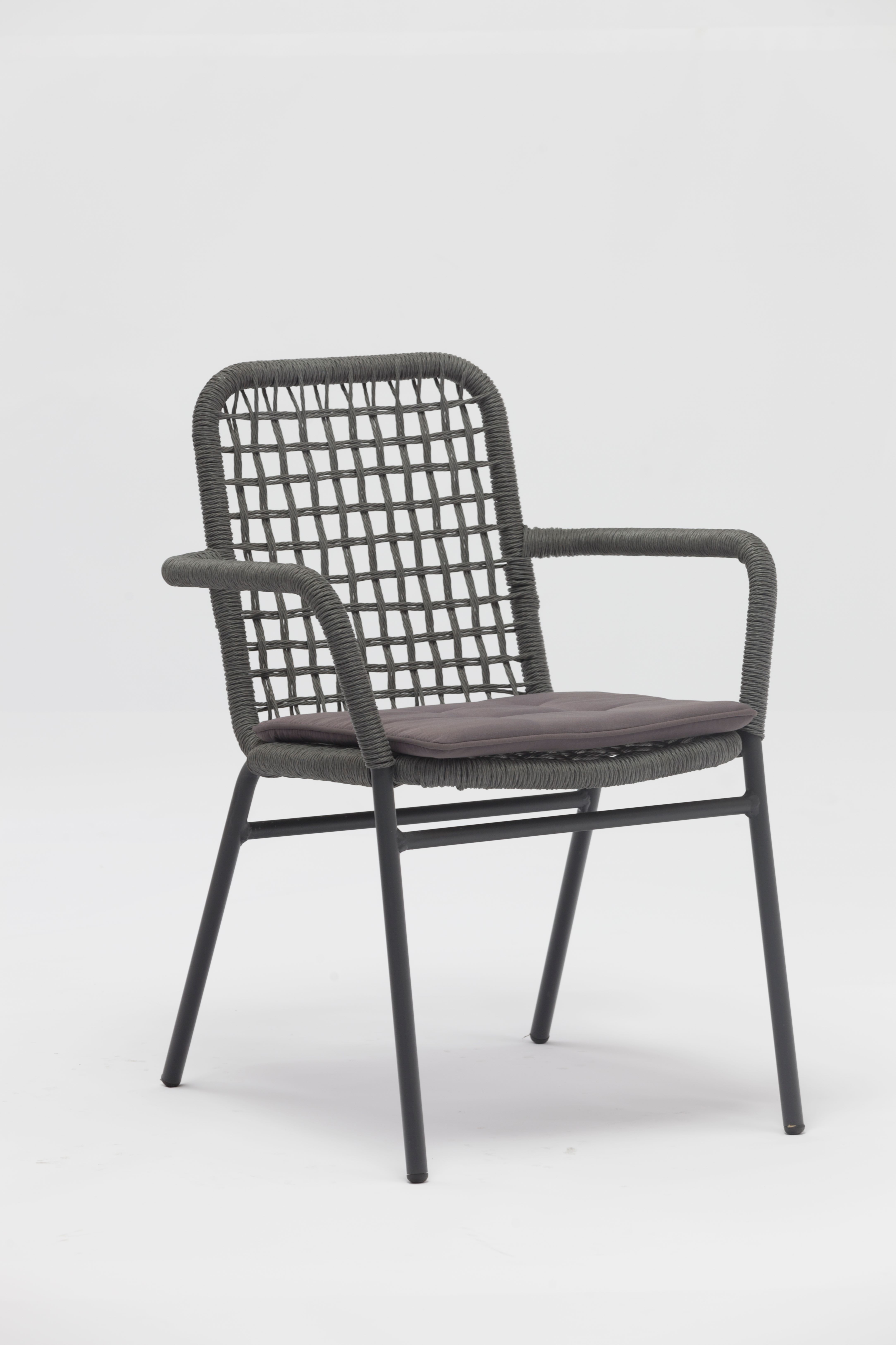 Outdoor dining stackable aluminum rattan bistro wicker chair-AD667018A