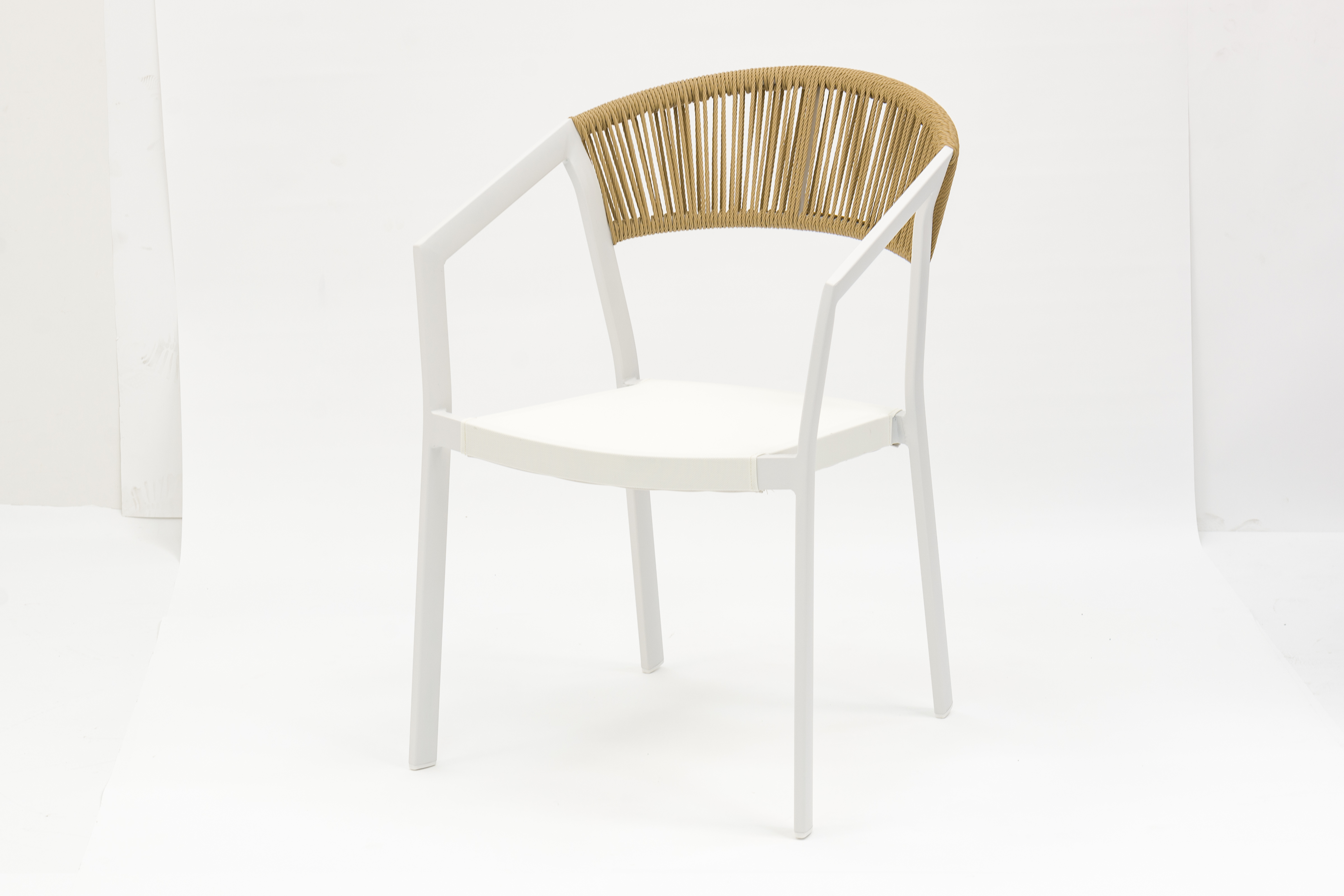 Outdoor dining stackable aluminum rattan bistro wicker chair- AD932006