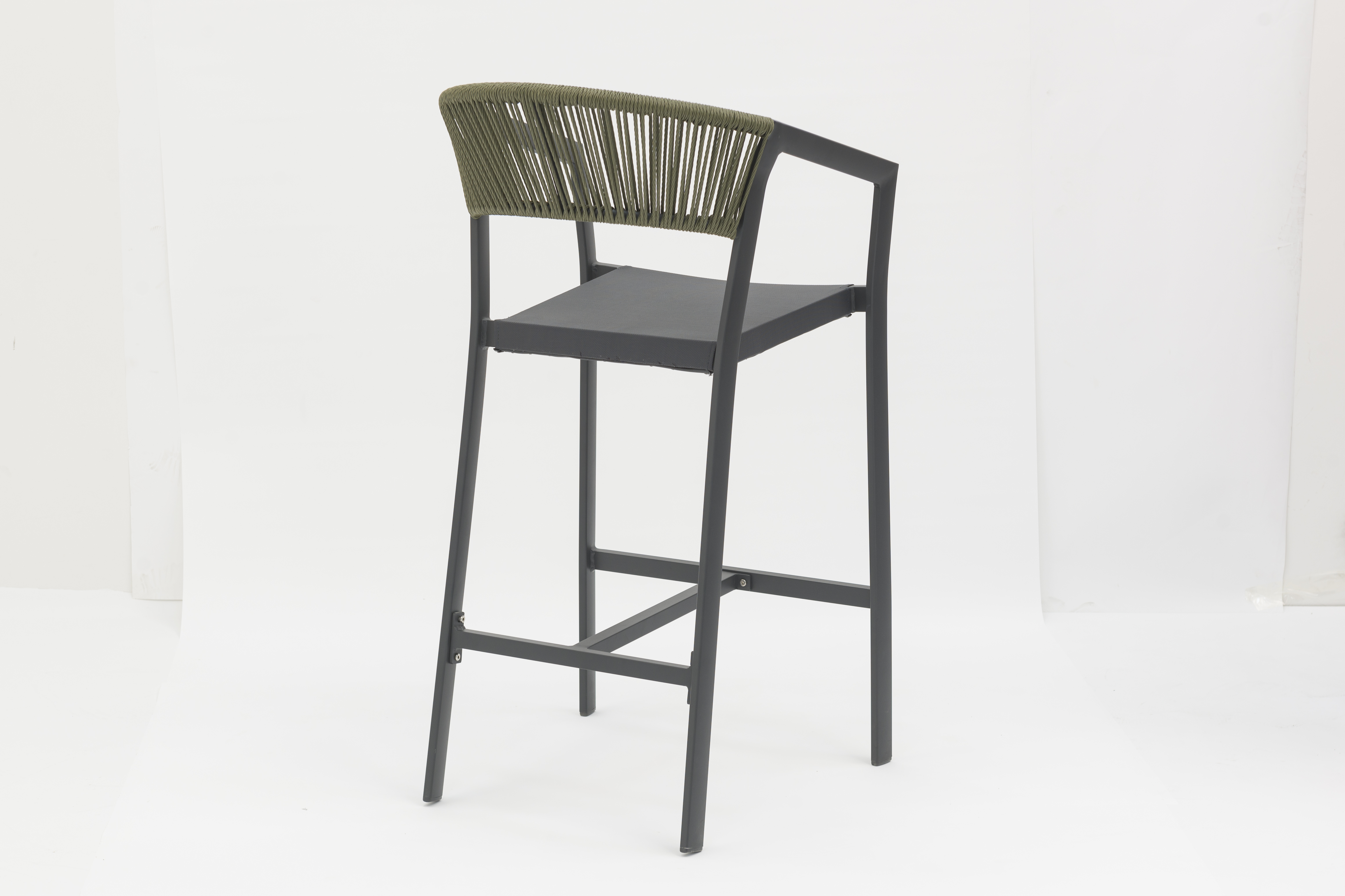 Outdoor dining stackable aluminum rattan bistro wicker chair-AD932007