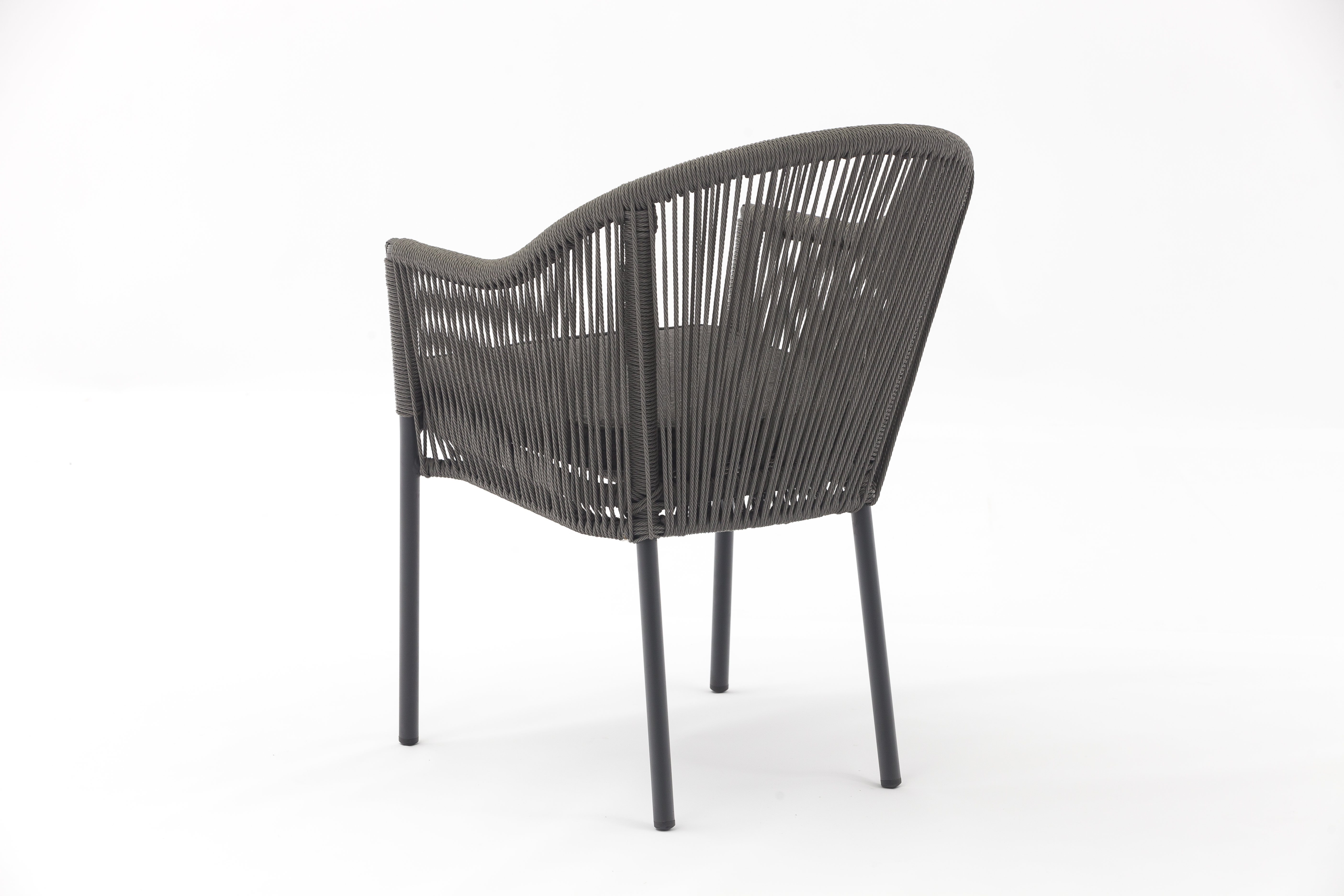 Outdoor dining stackable aluminum rattan bistro wicker chair-AD692067B