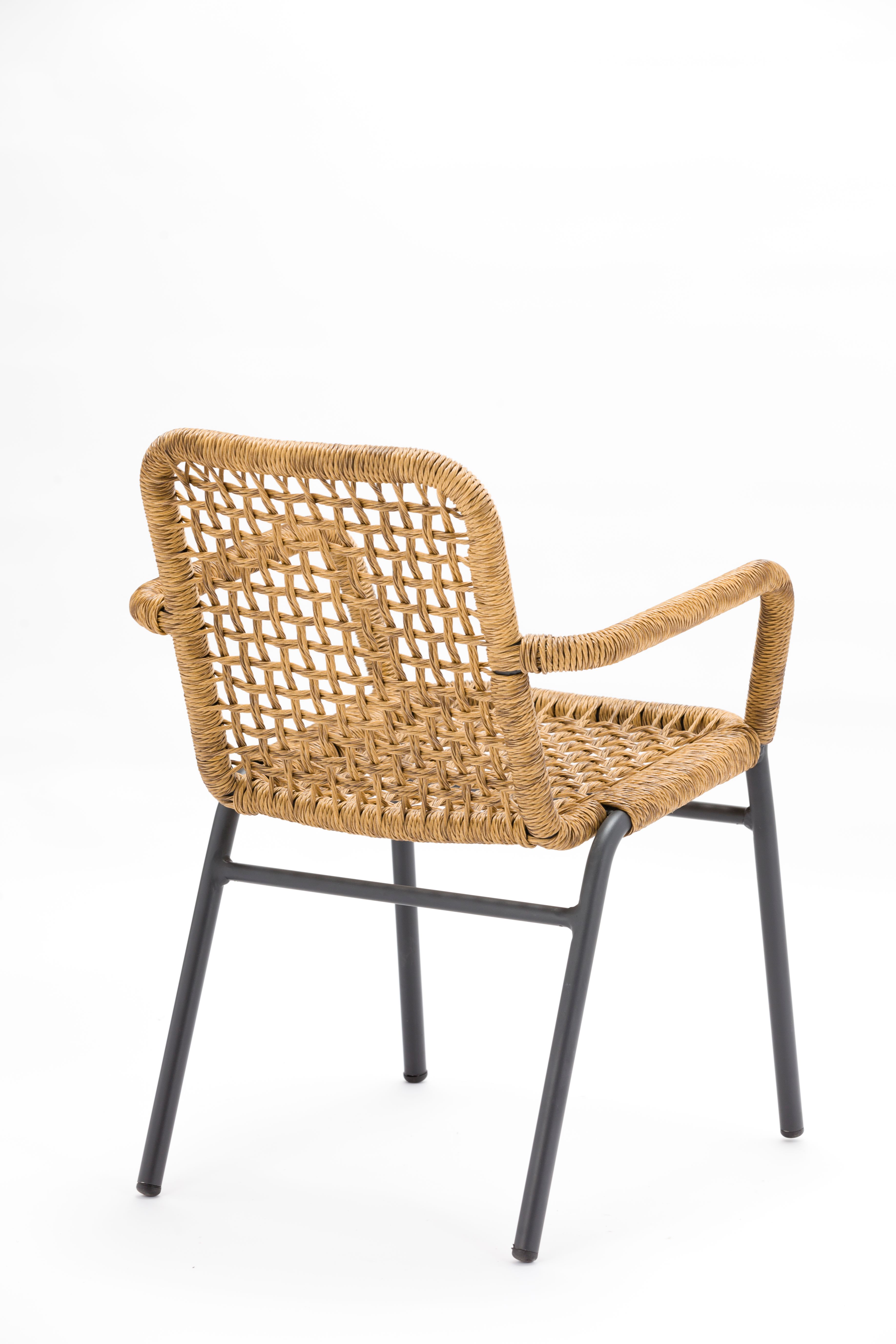 Outdoor dining stackable aluminum rattan bistro wicker chair-AD667018A