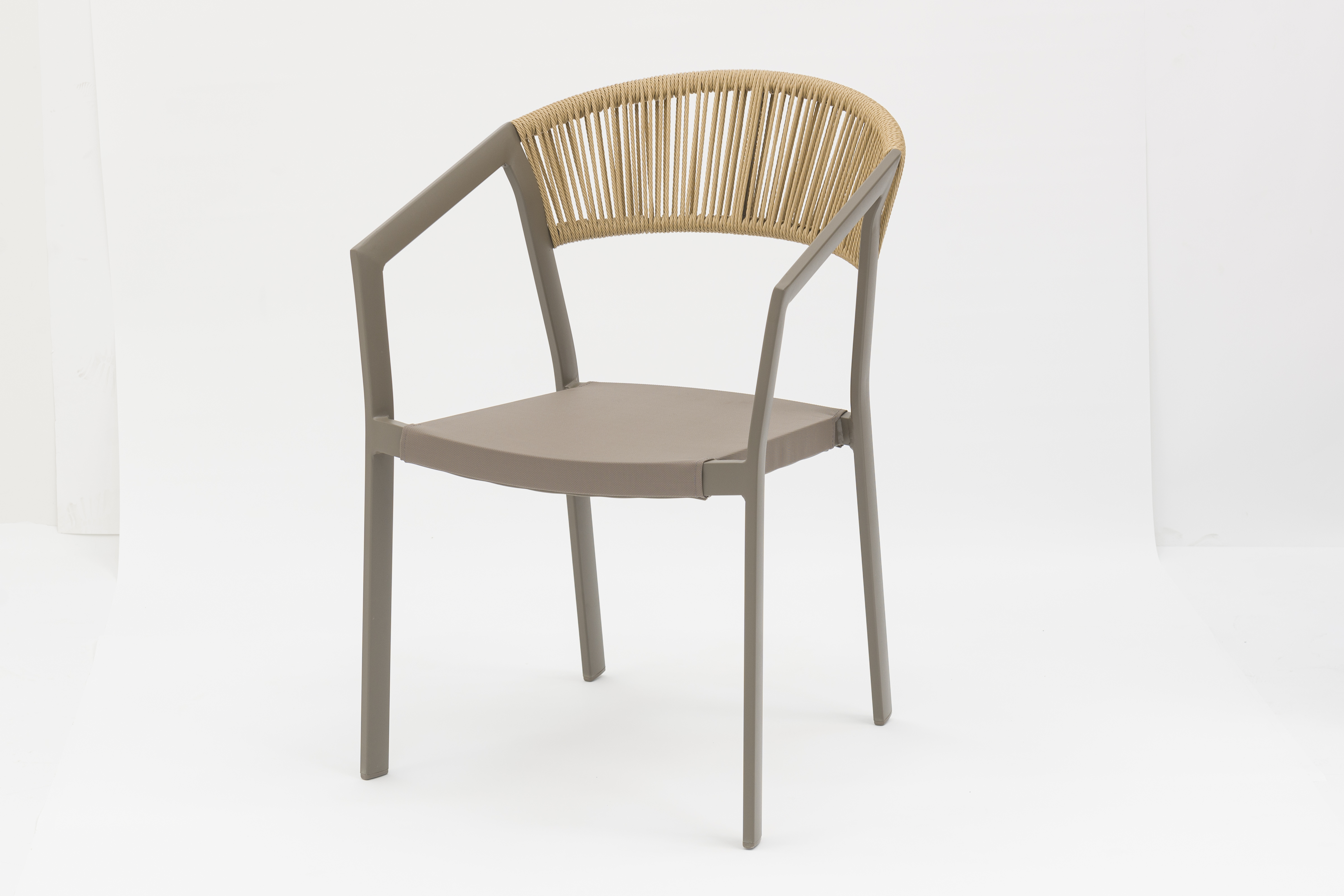 Outdoor dining stackable aluminum rattan bistro wicker chair- AD932006