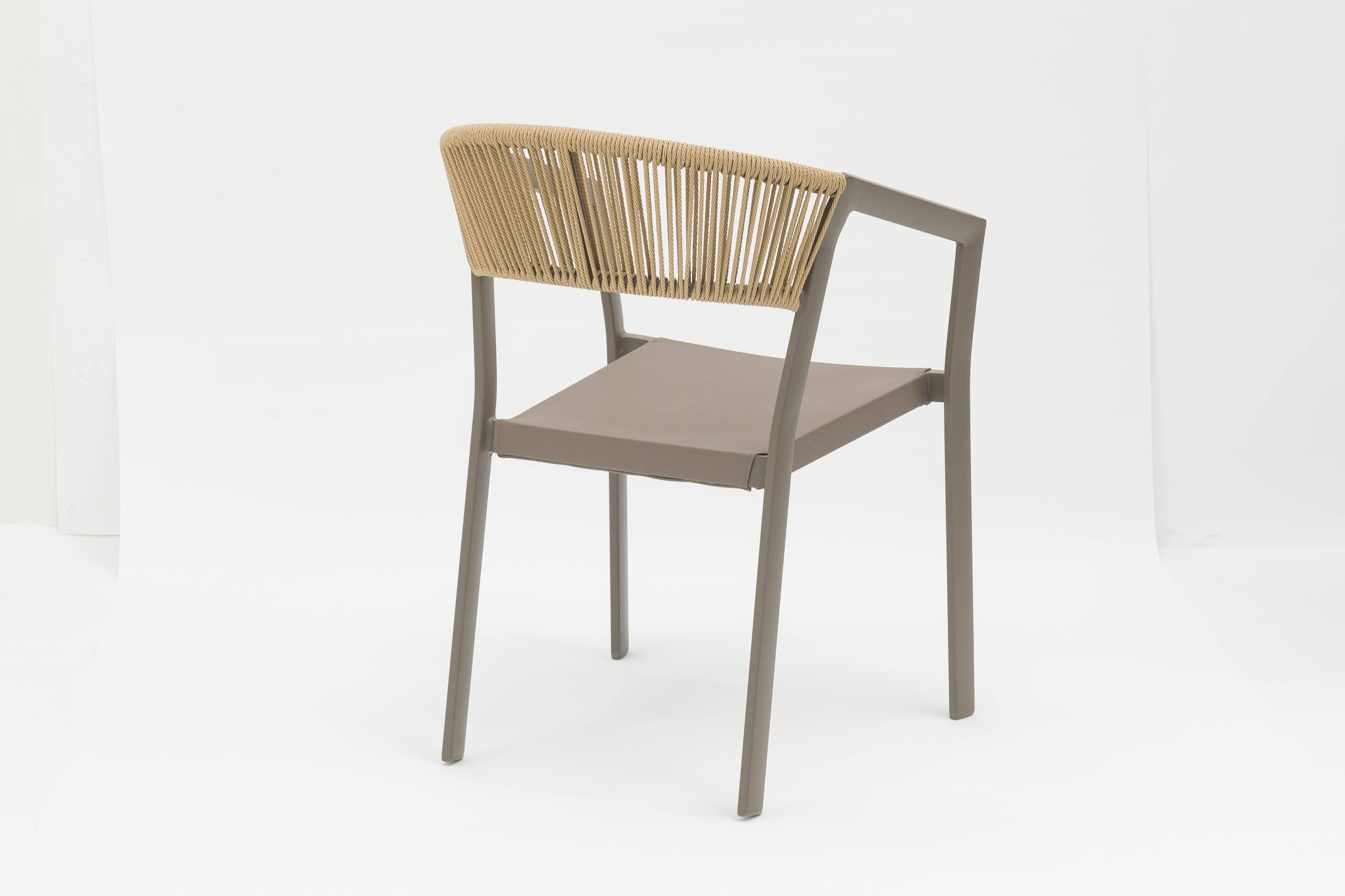 Outdoor dining stackable aluminum rattan bistro wicker chair- AD932006