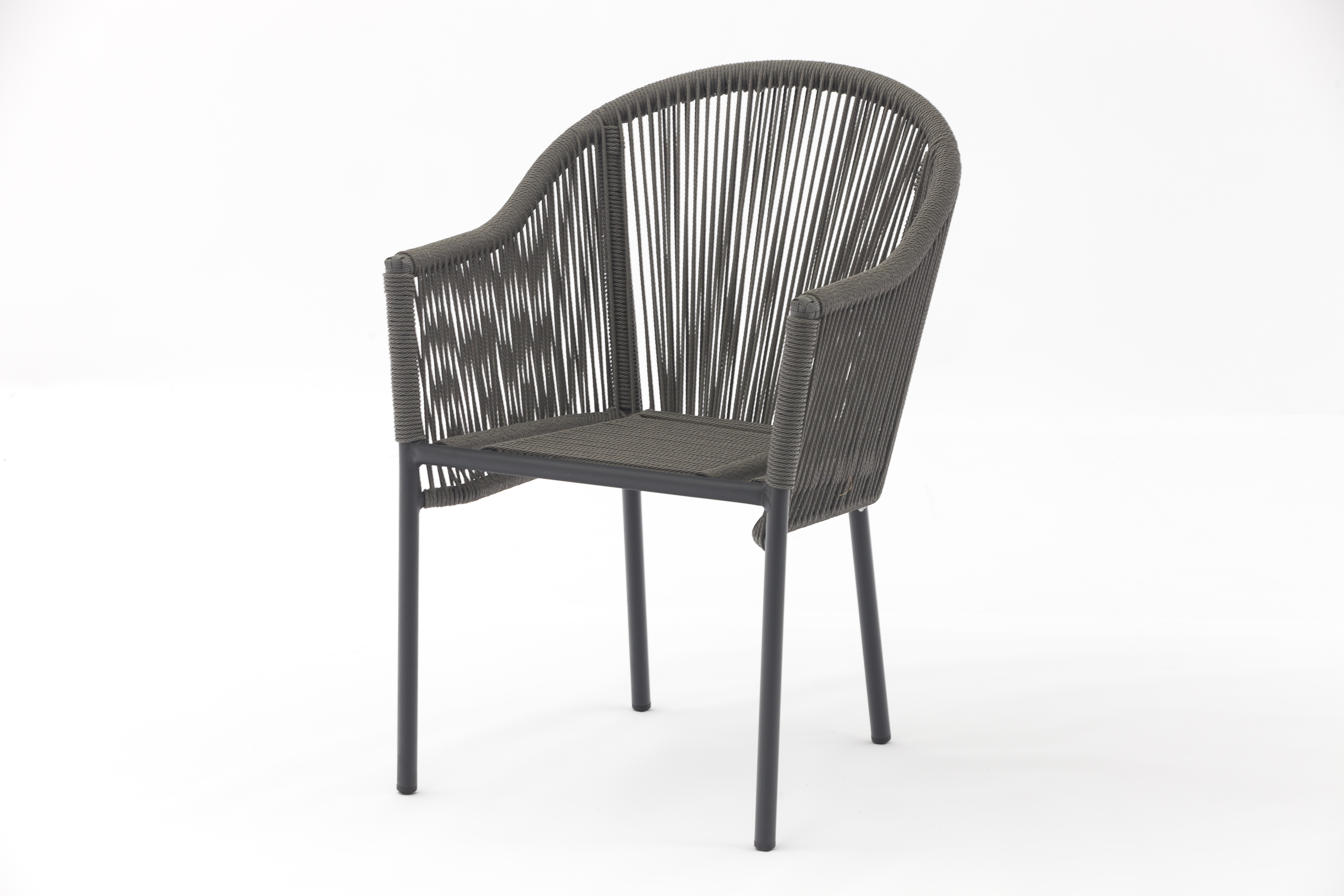 Outdoor dining stackable aluminum rattan bistro wicker chair-AD692067B