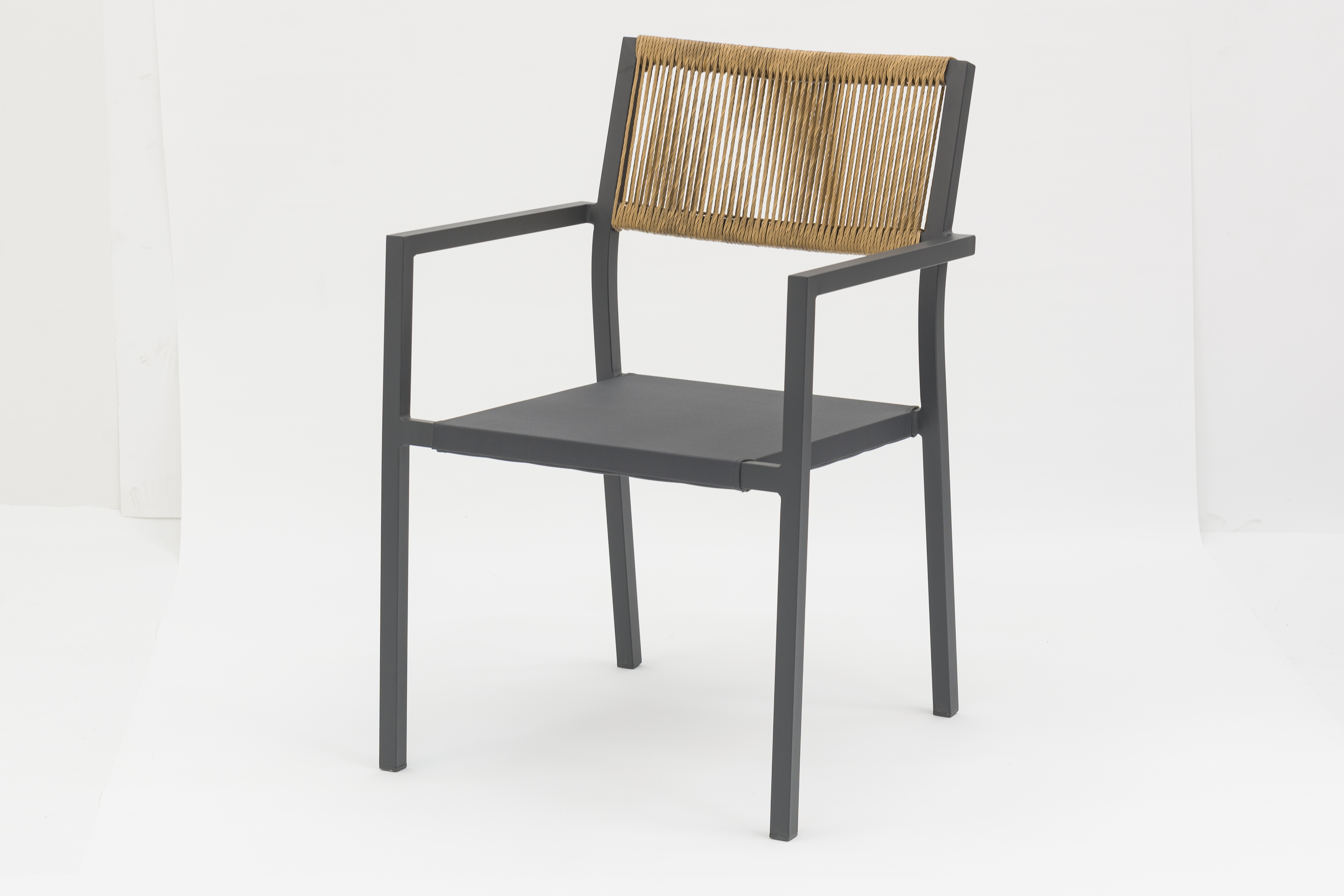 Outdoor dining stackable aluminum rattan bistro wicker chair-AD932008