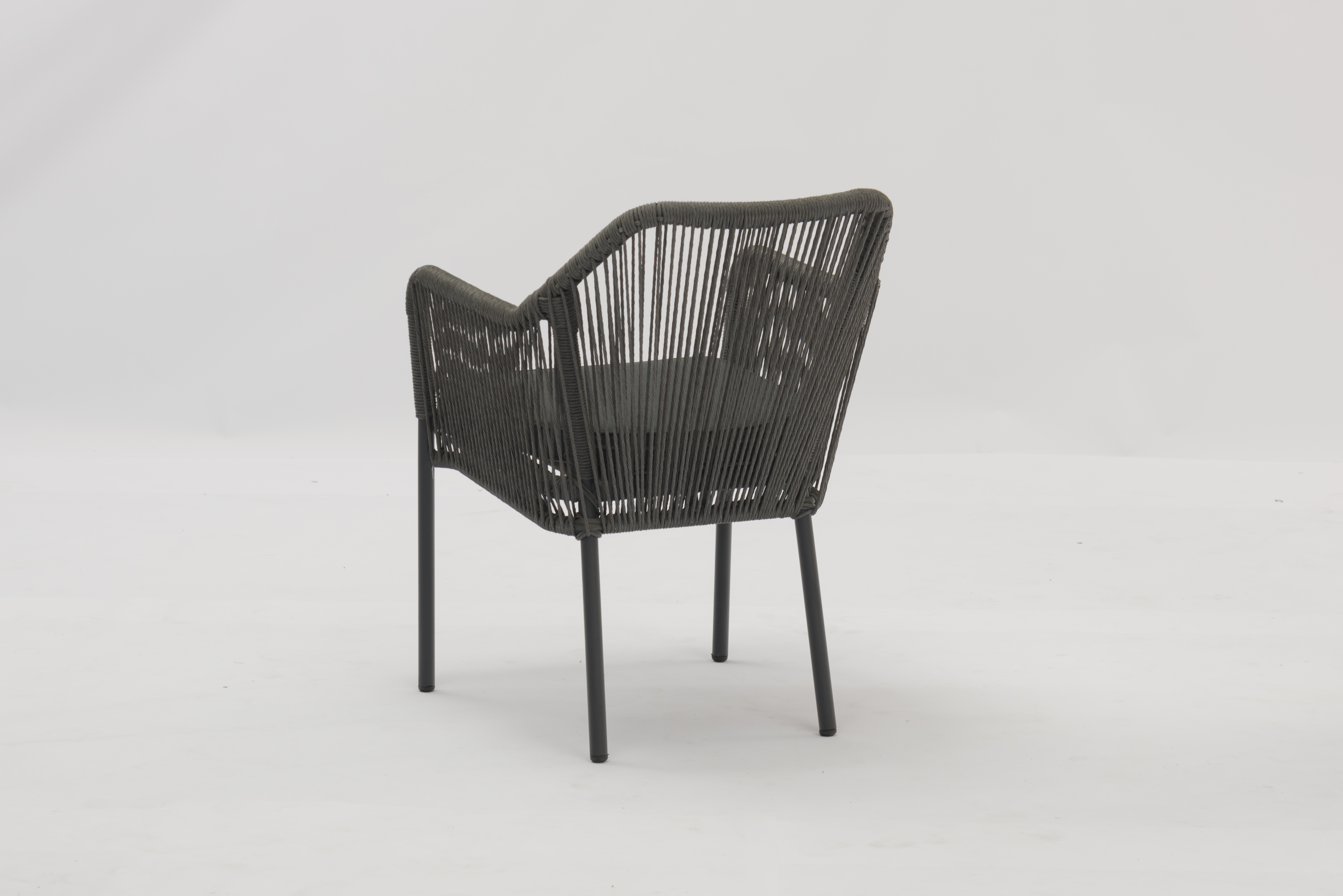 Wales Outdoor dining stackable aluminum rattan bistro wicker chair polyester cushion - AD692029R