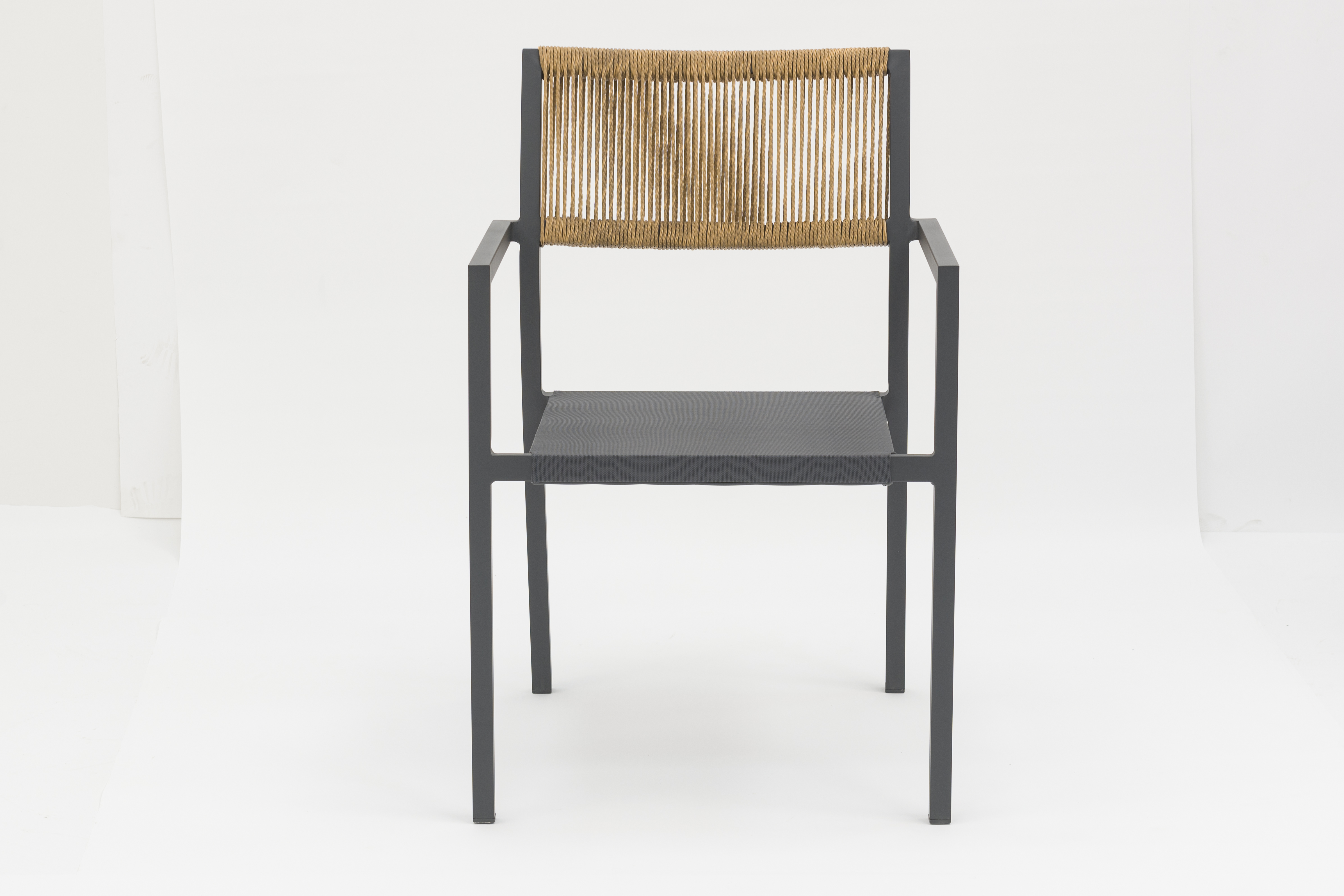 Outdoor dining stackable aluminum rattan bistro wicker chair-AD932008