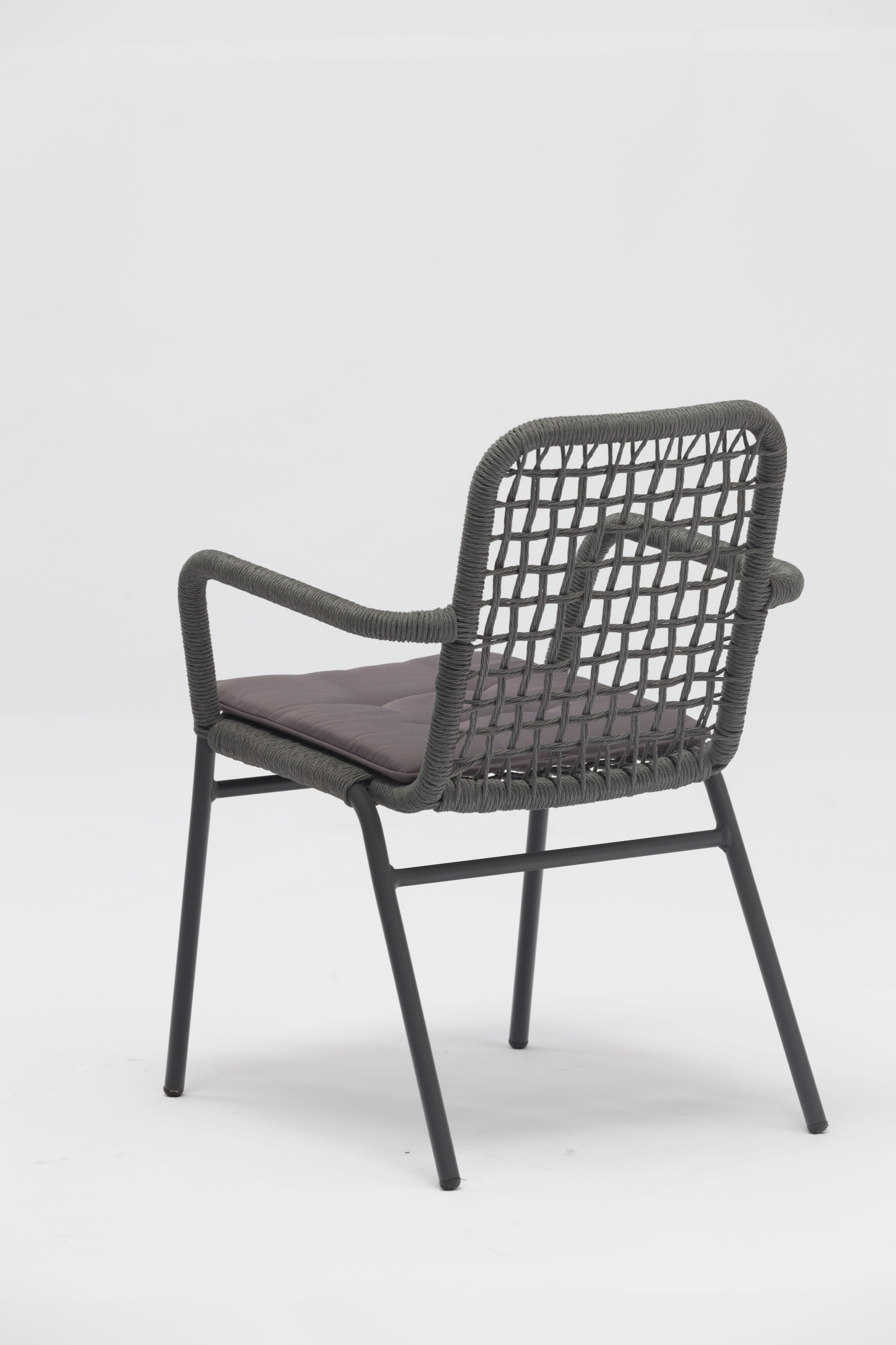 Outdoor dining stackable aluminum rattan bistro wicker chair-AD667018A