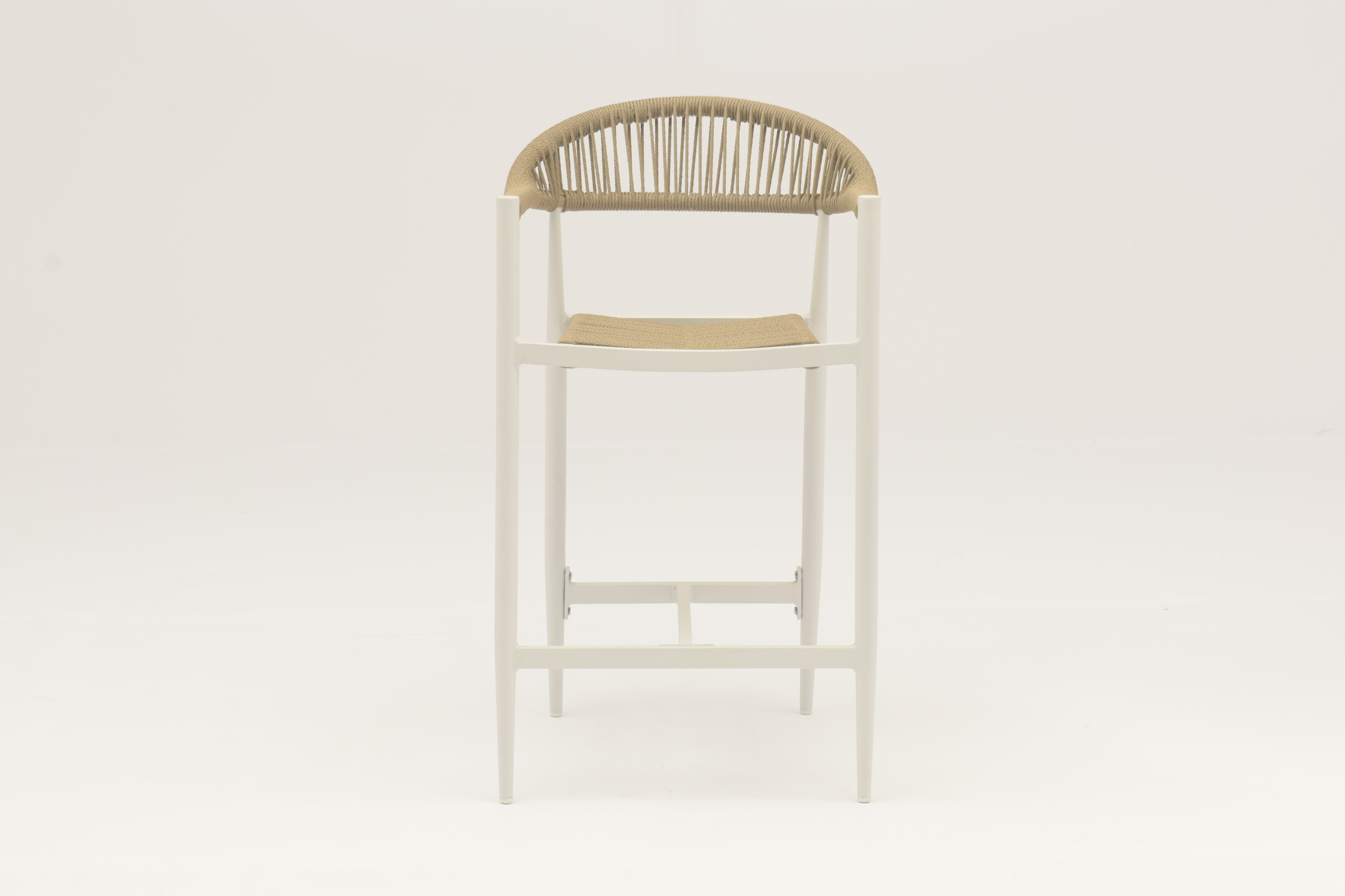 Almelo alum rattan bar chair with armrest-"T"foot K/D-AD602001B