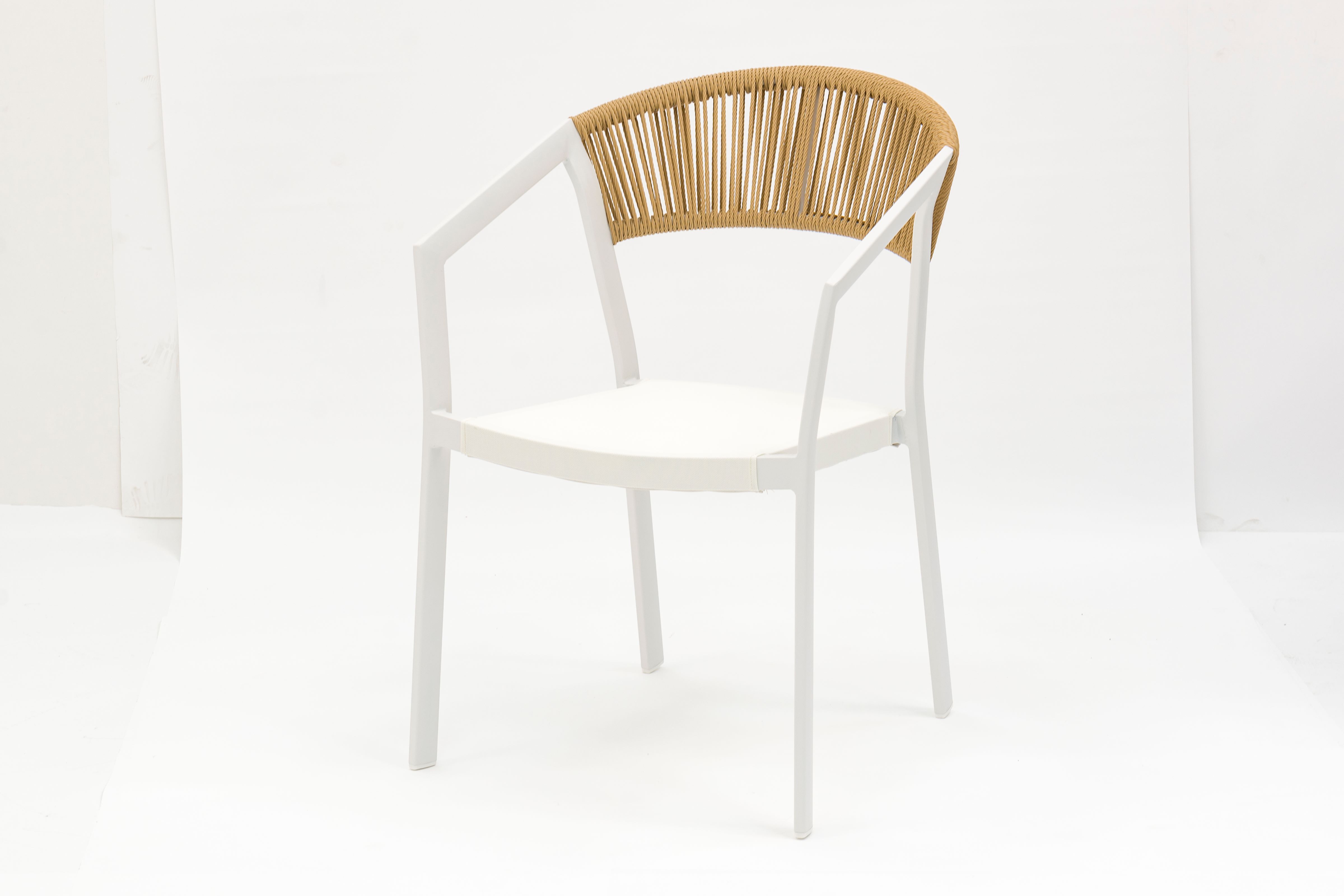 Outdoor dining stackable aluminum rattan bistro wicker chair- AD932006