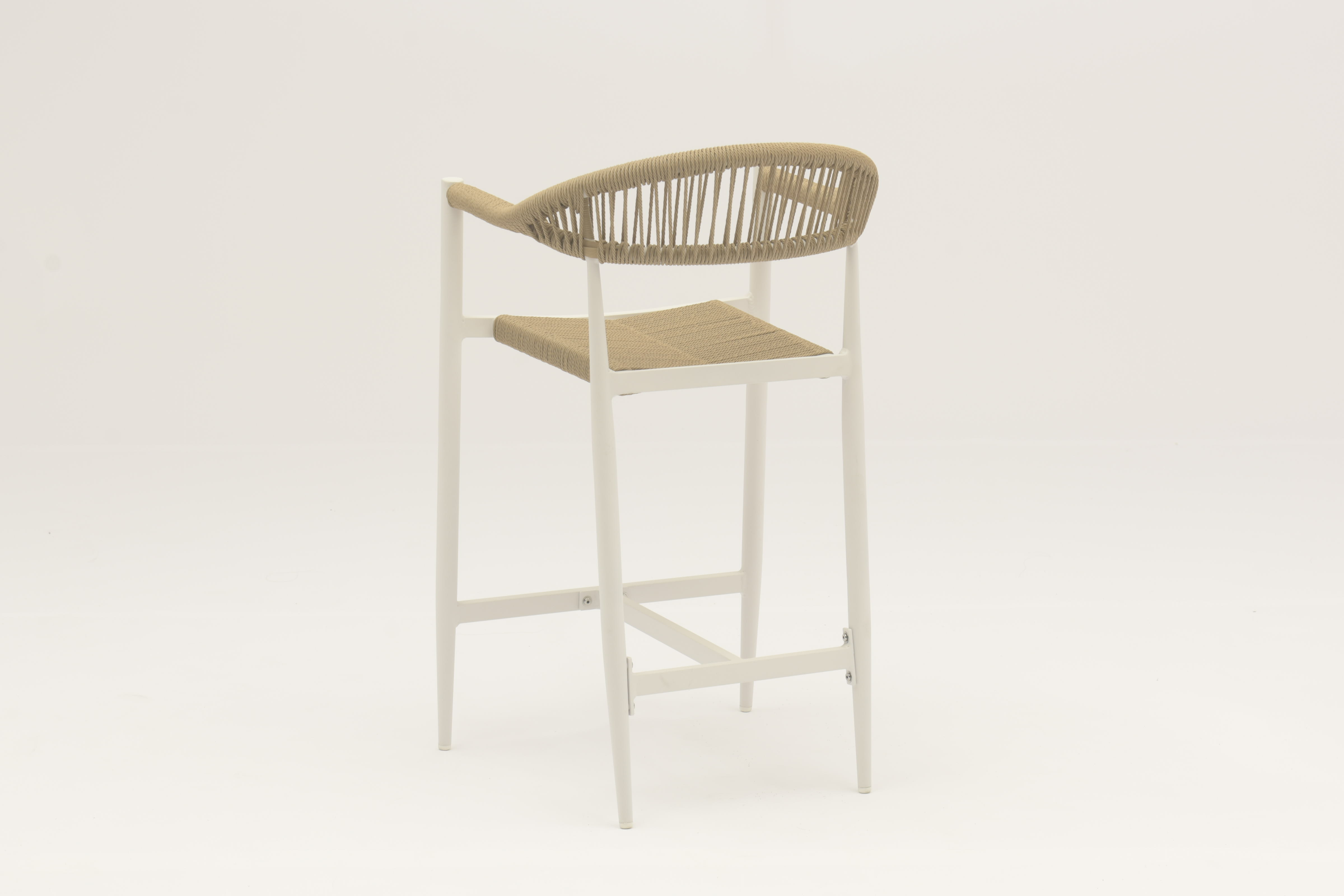 Almelo alum rattan bar chair with armrest-"T"foot K/D-AD602001B