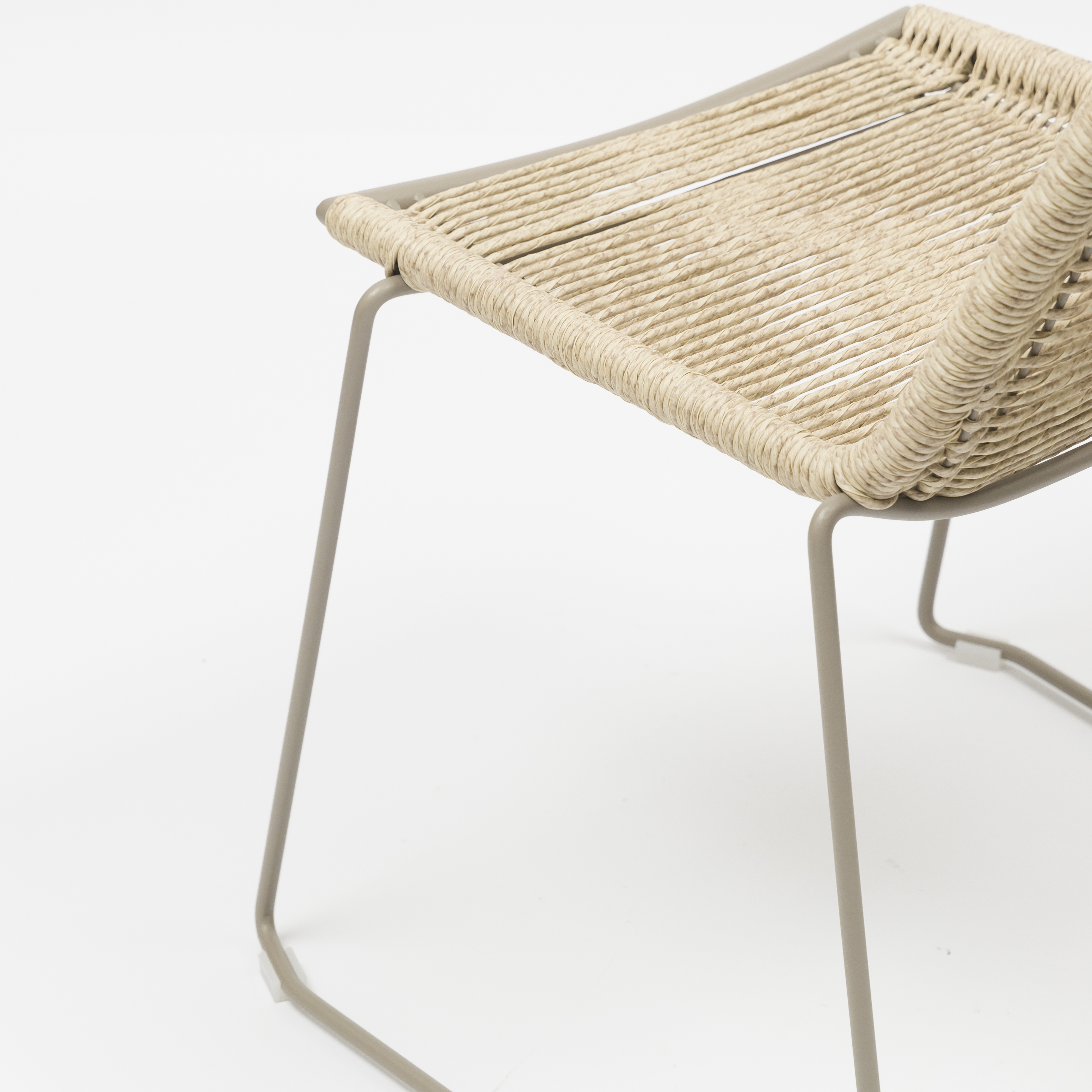 Kola Modern Steel Frame Wicker Outdoor Chair for Patio Dining - AD722030