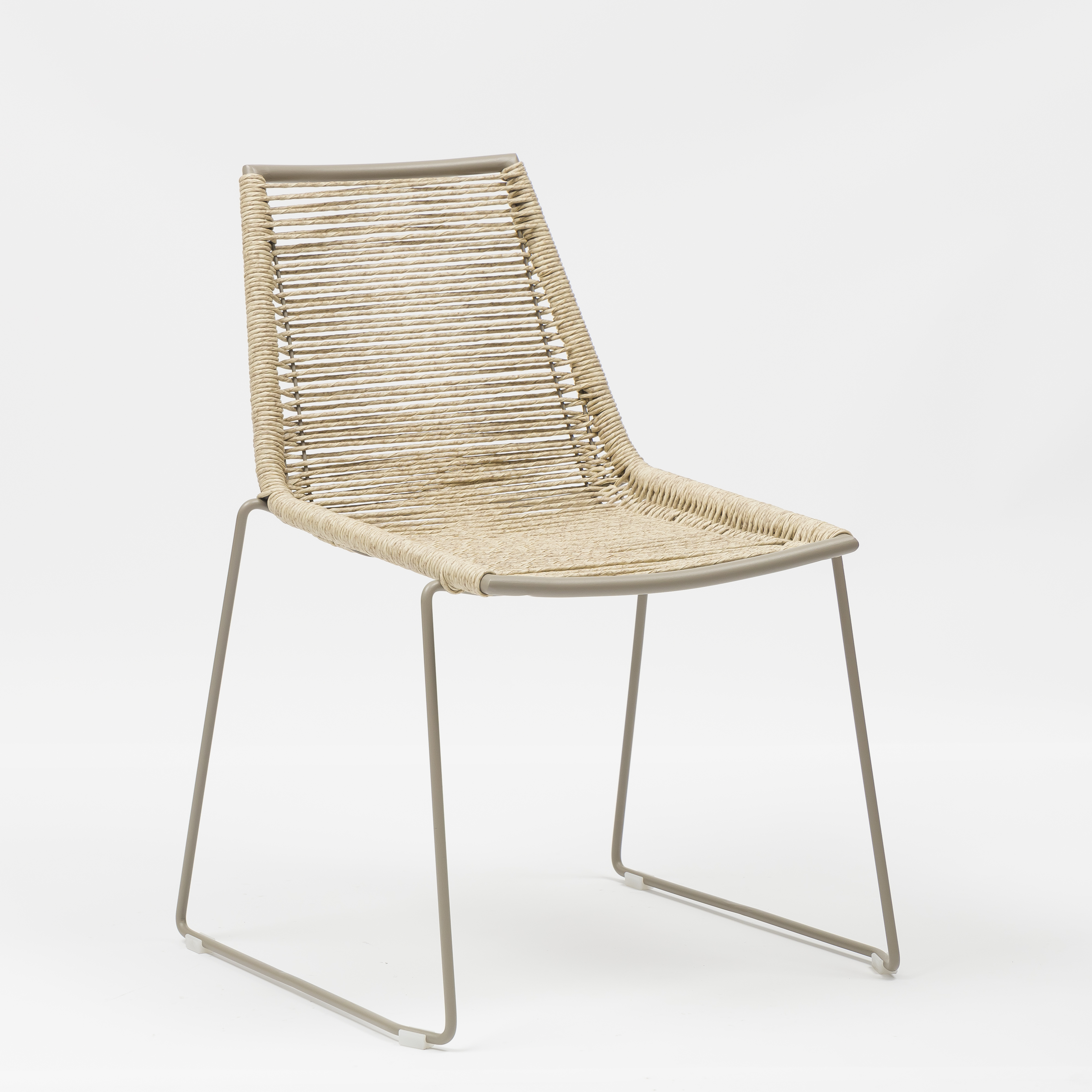 Kola Modern Steel Frame Wicker Outdoor Chair for Patio Dining - AD722030