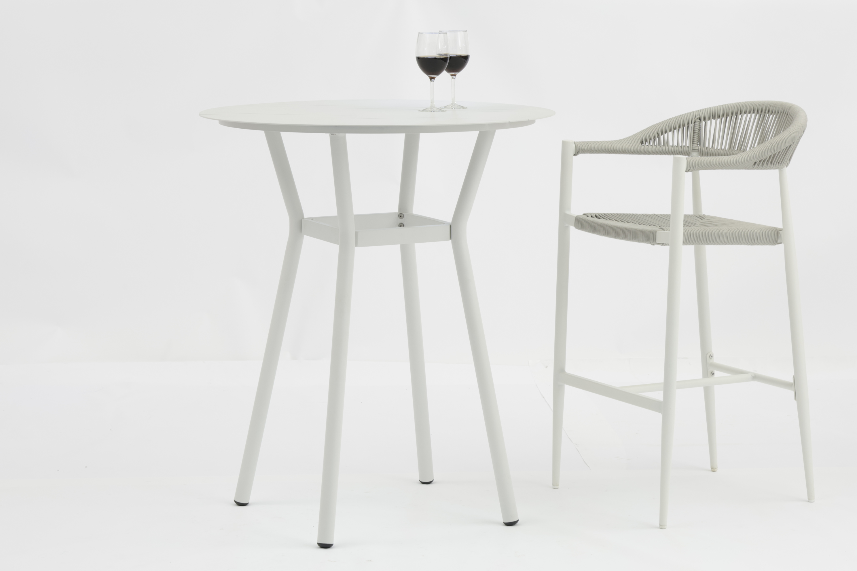 Full-Aluminum White Bar Counter for Outdoor Use - AD991004