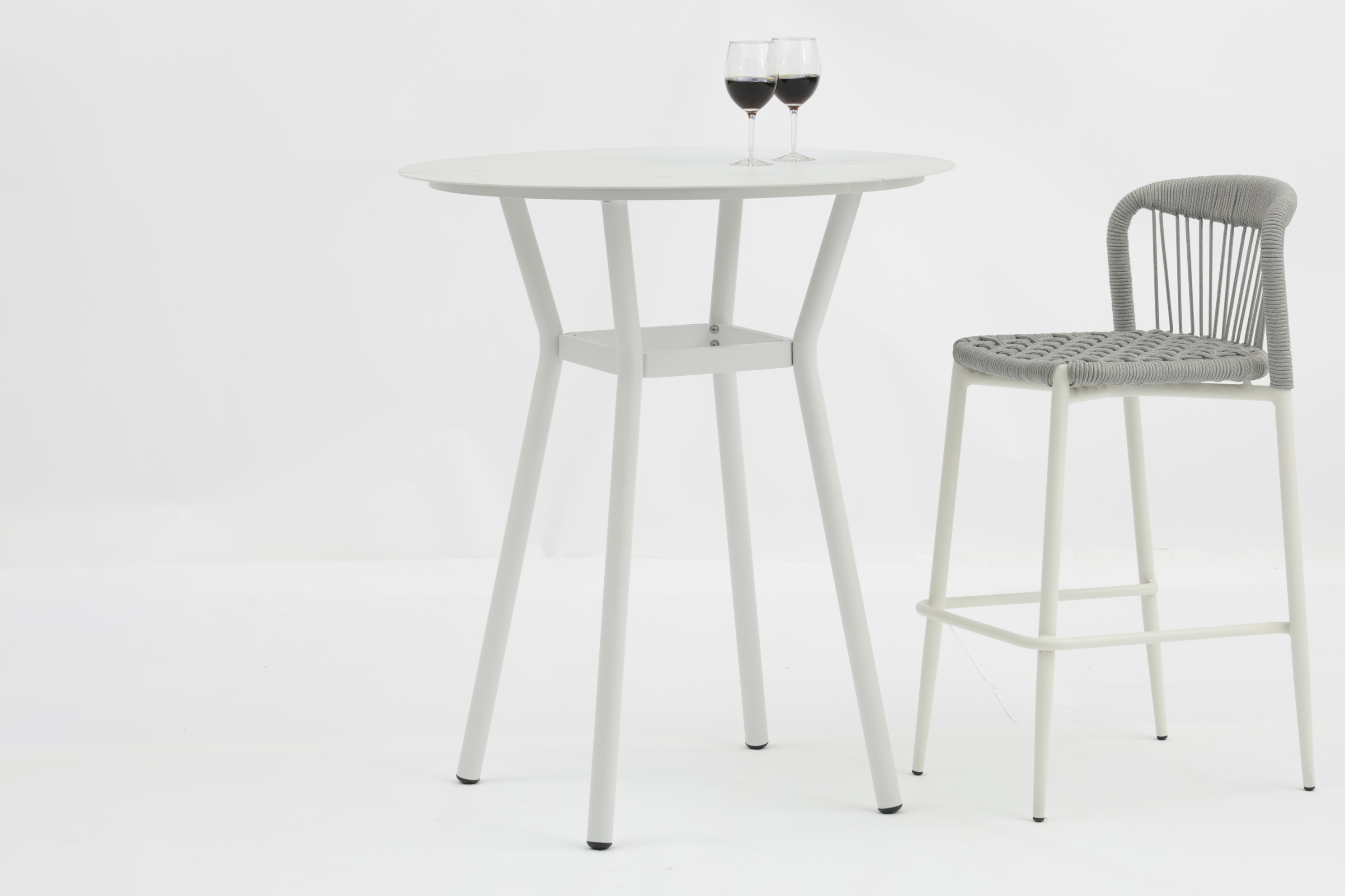 Full-Aluminum White Bar Counter for Outdoor Use - AD991004