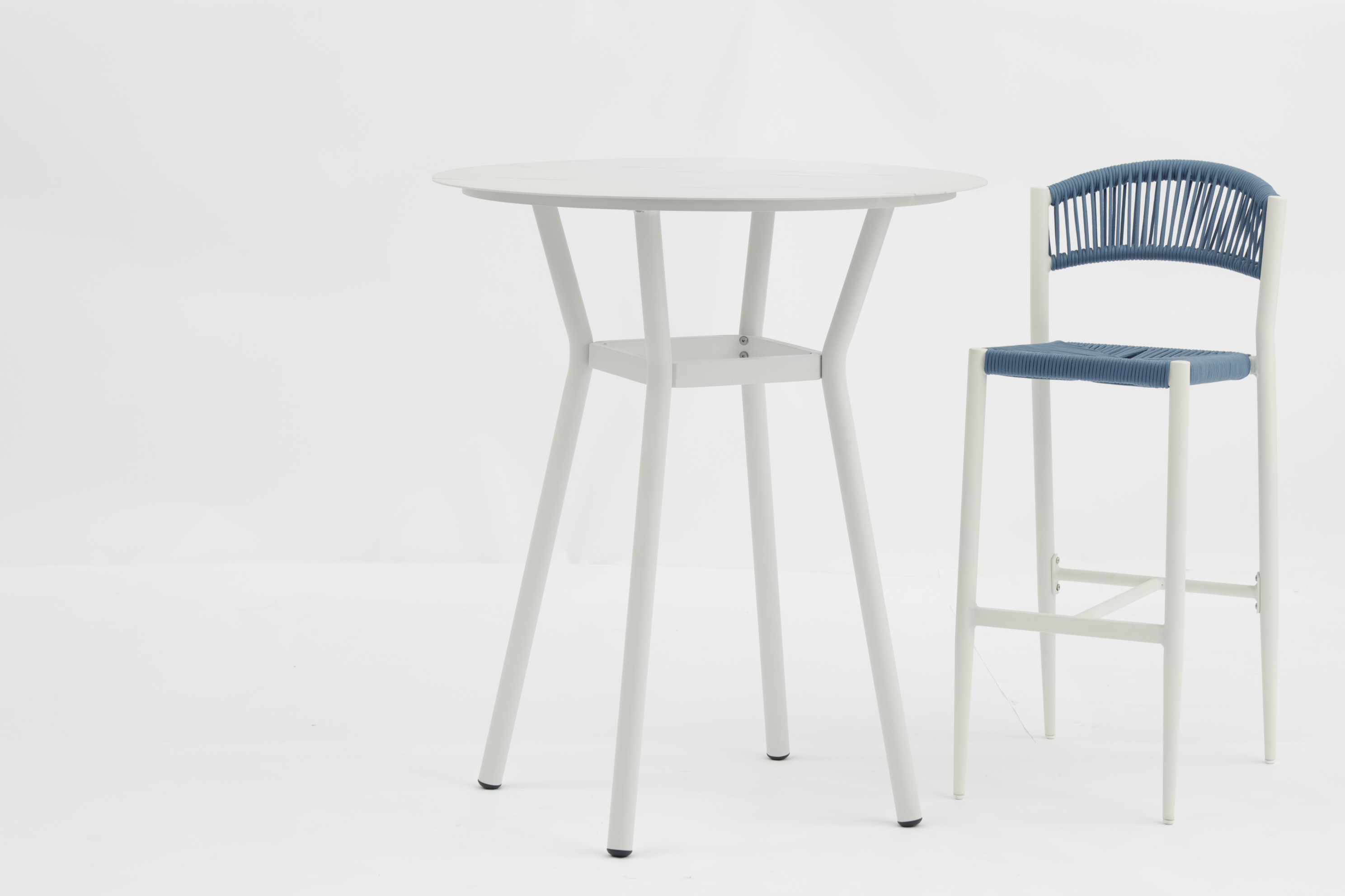 Full-Aluminum White Bar Counter for Outdoor Use - AD991004