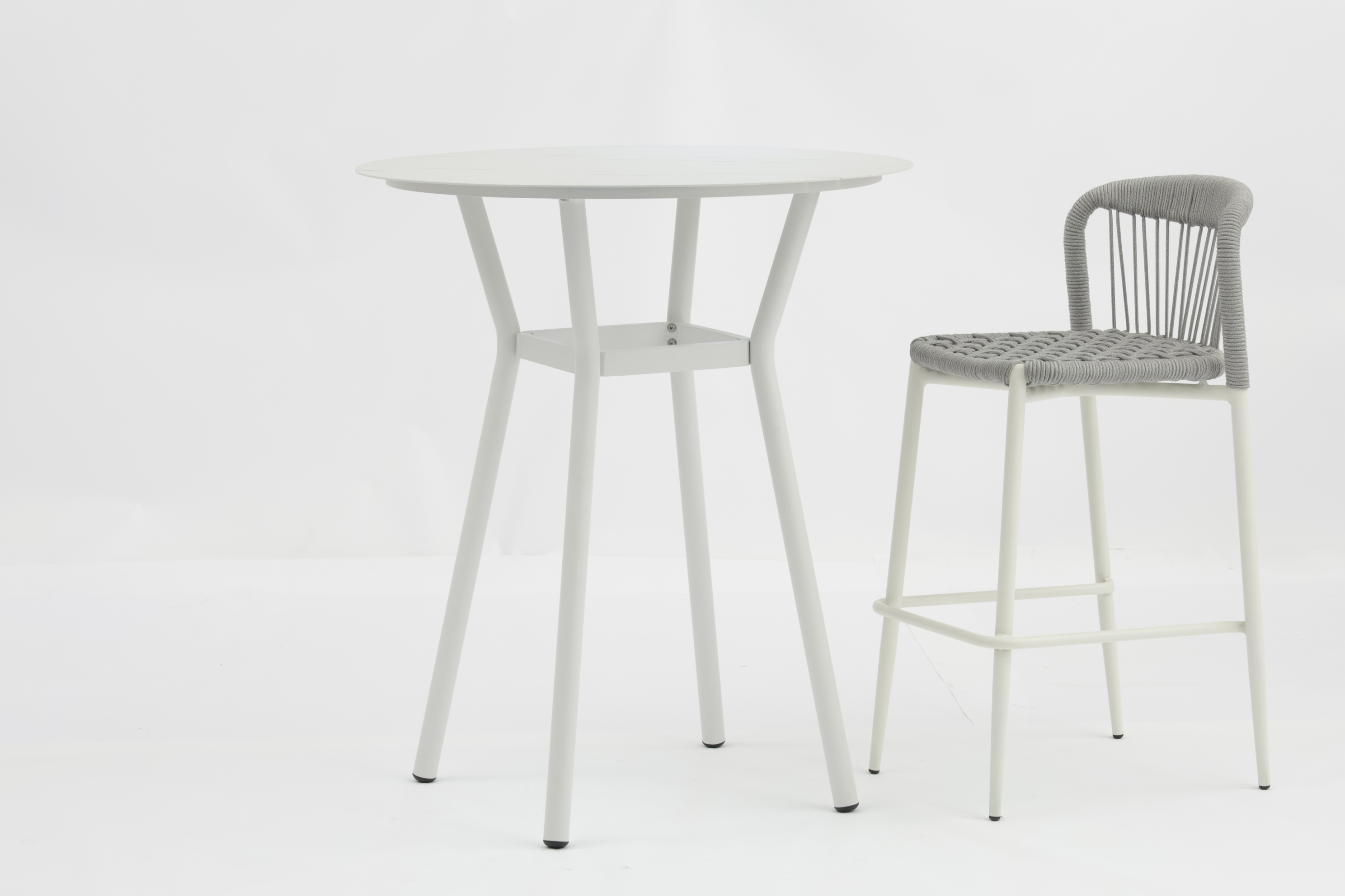 Full-Aluminum White Bar Counter for Outdoor Use - AD991004