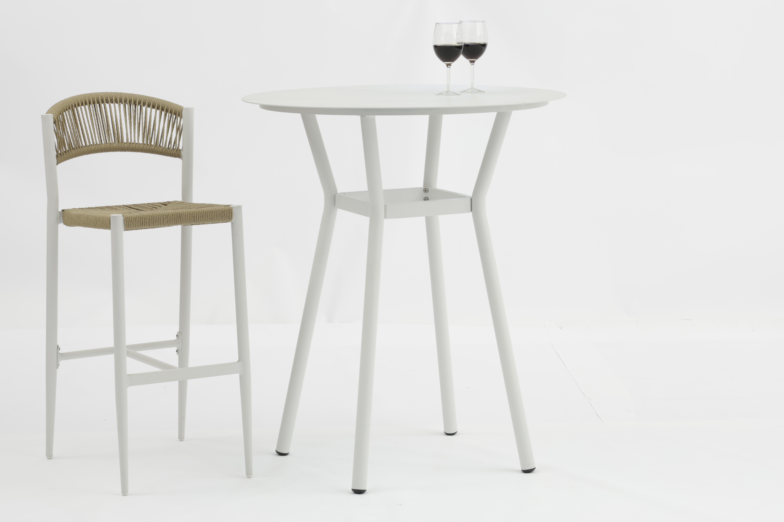 Full-Aluminum White Bar Counter for Outdoor Use - AD991004