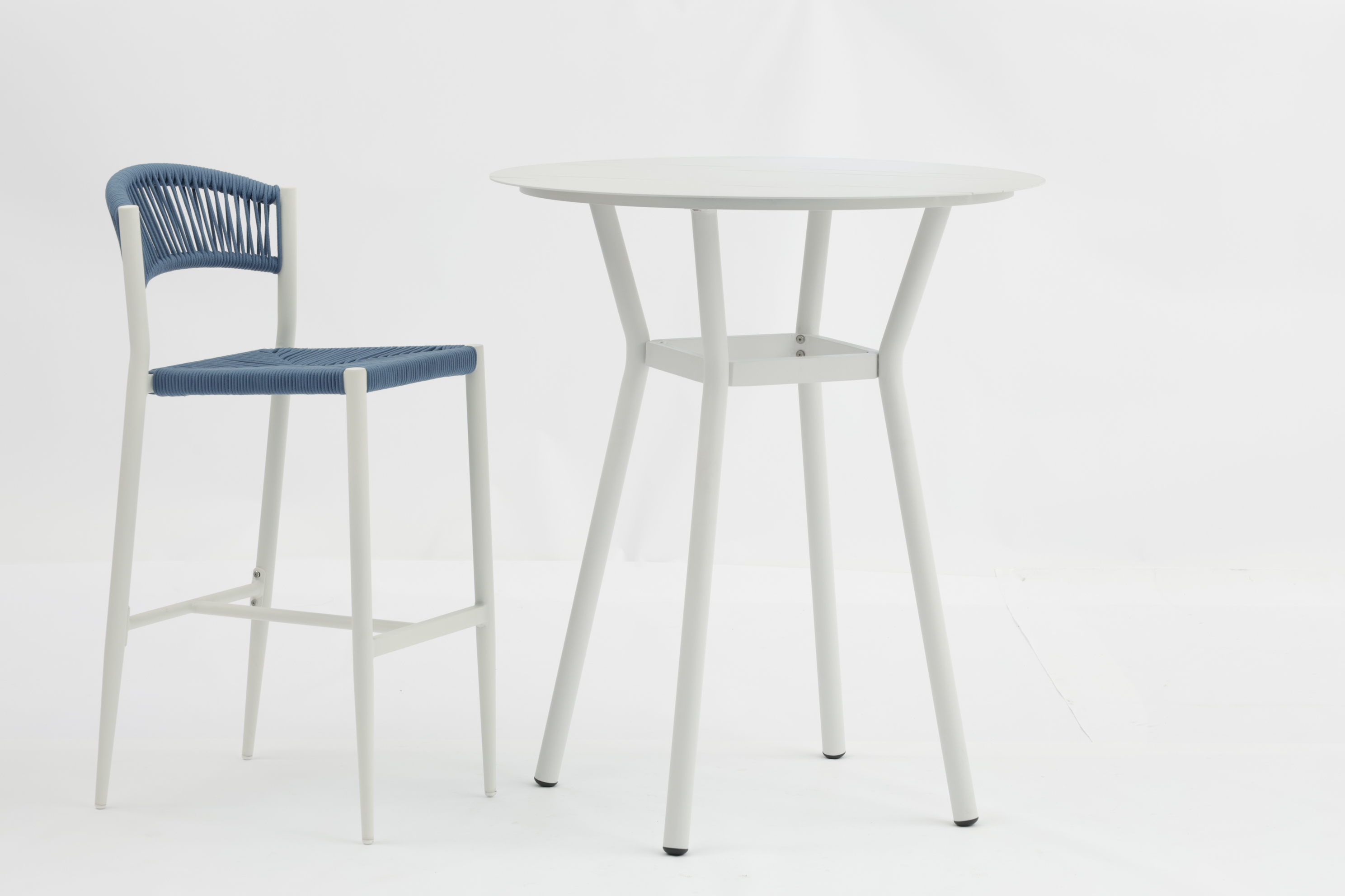 Full-Aluminum White Bar Counter for Outdoor Use - AD991004