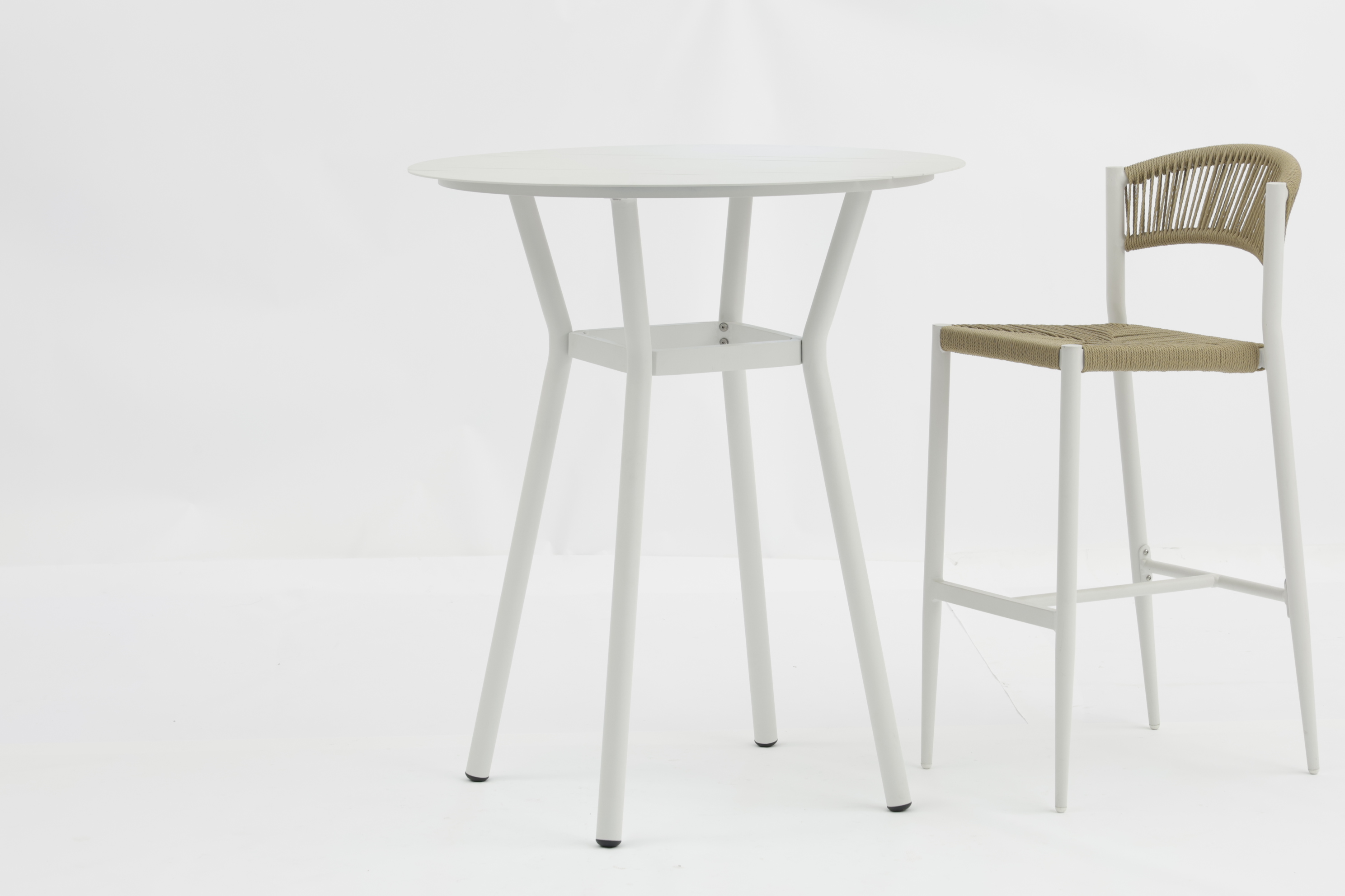 Full-Aluminum White Bar Counter for Outdoor Use - AD991004