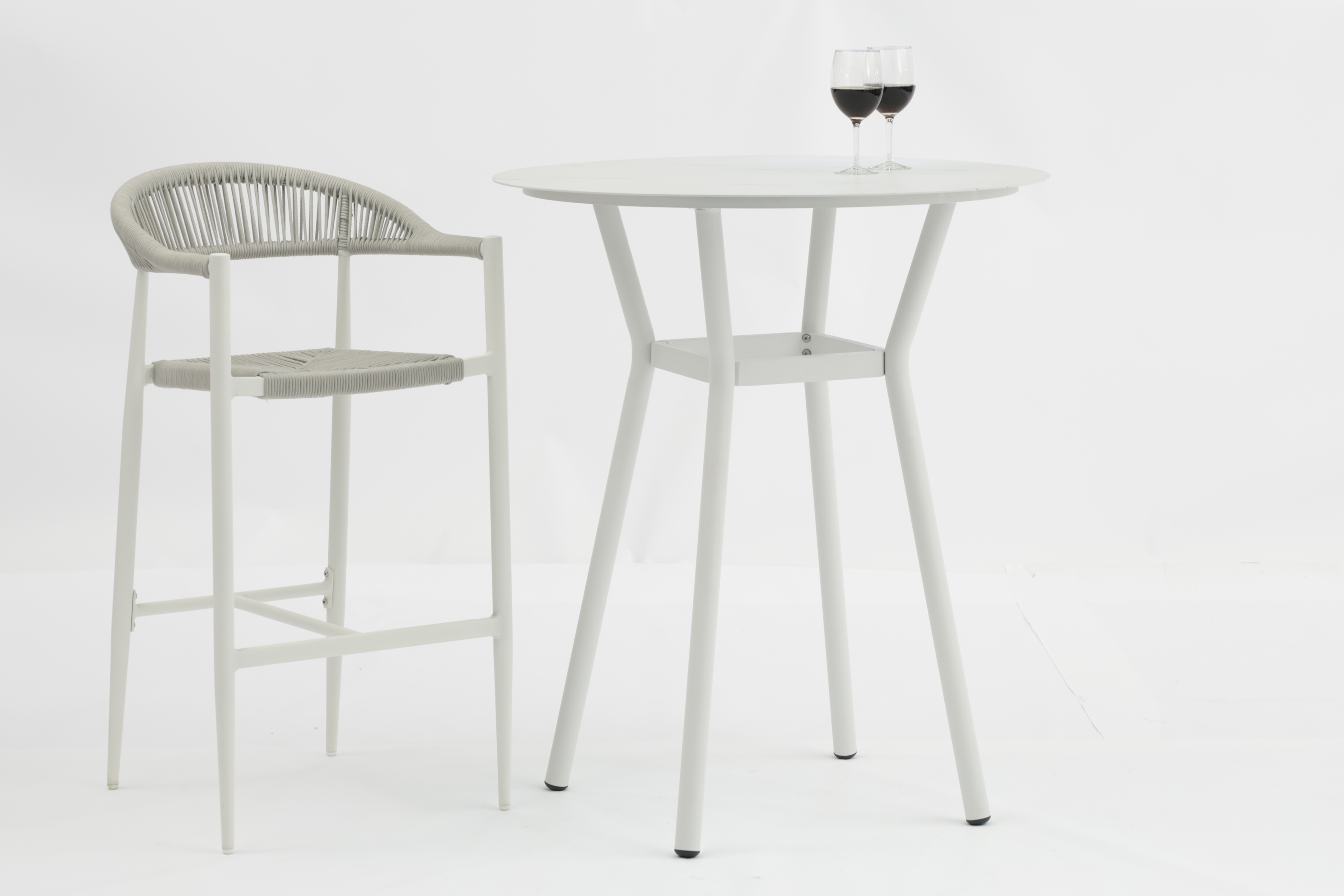 Full-Aluminum White Bar Counter for Outdoor Use - AD991004