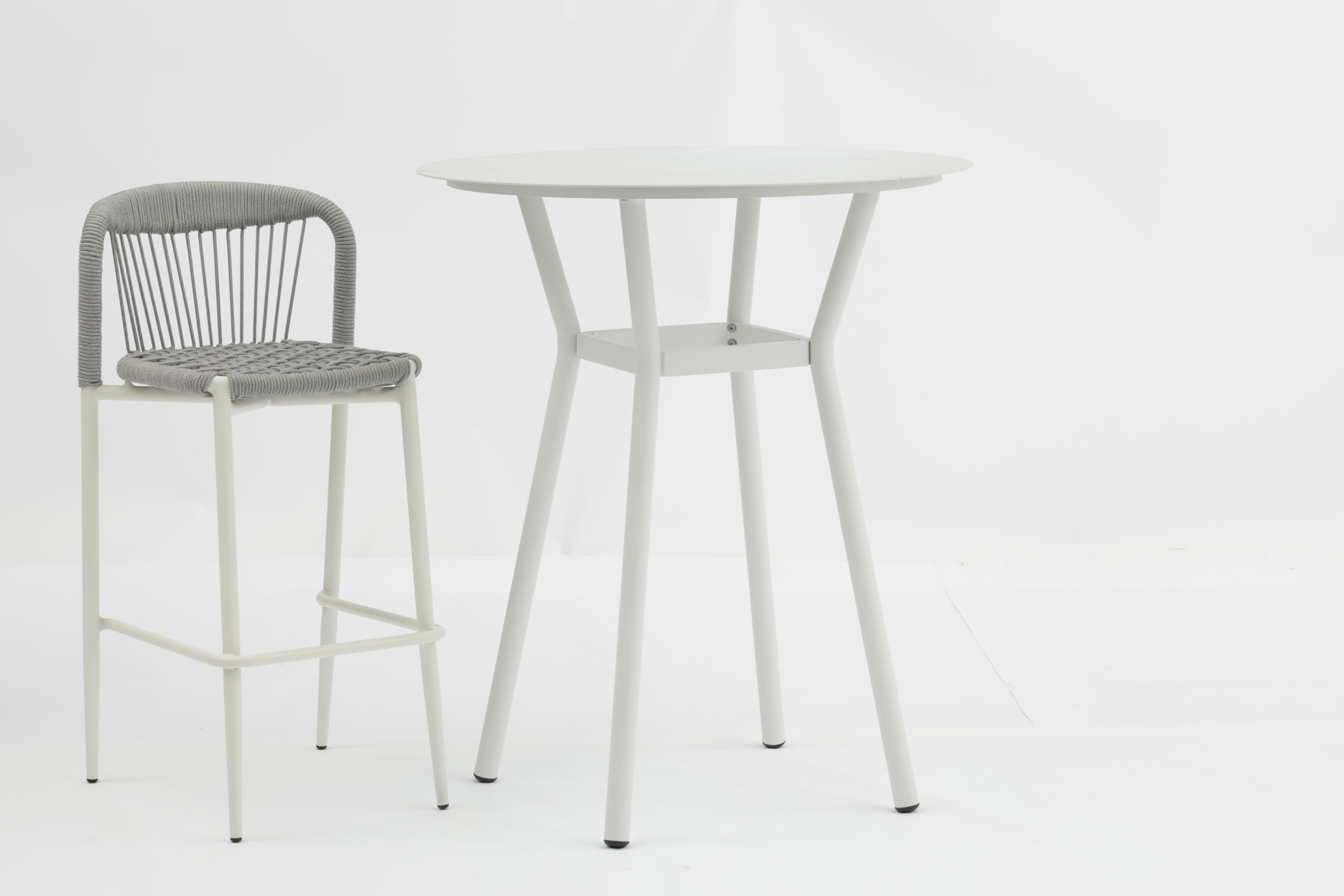 Full-Aluminum White Bar Counter for Outdoor Use - AD991004