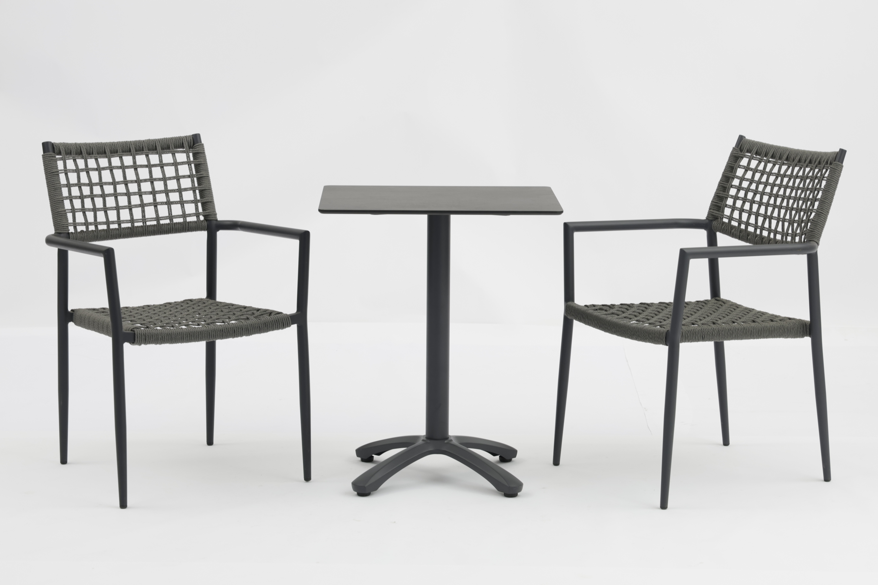 Luxury Aluminum Dinning-table Base with HPL Table Top Metal Legs - AD751016