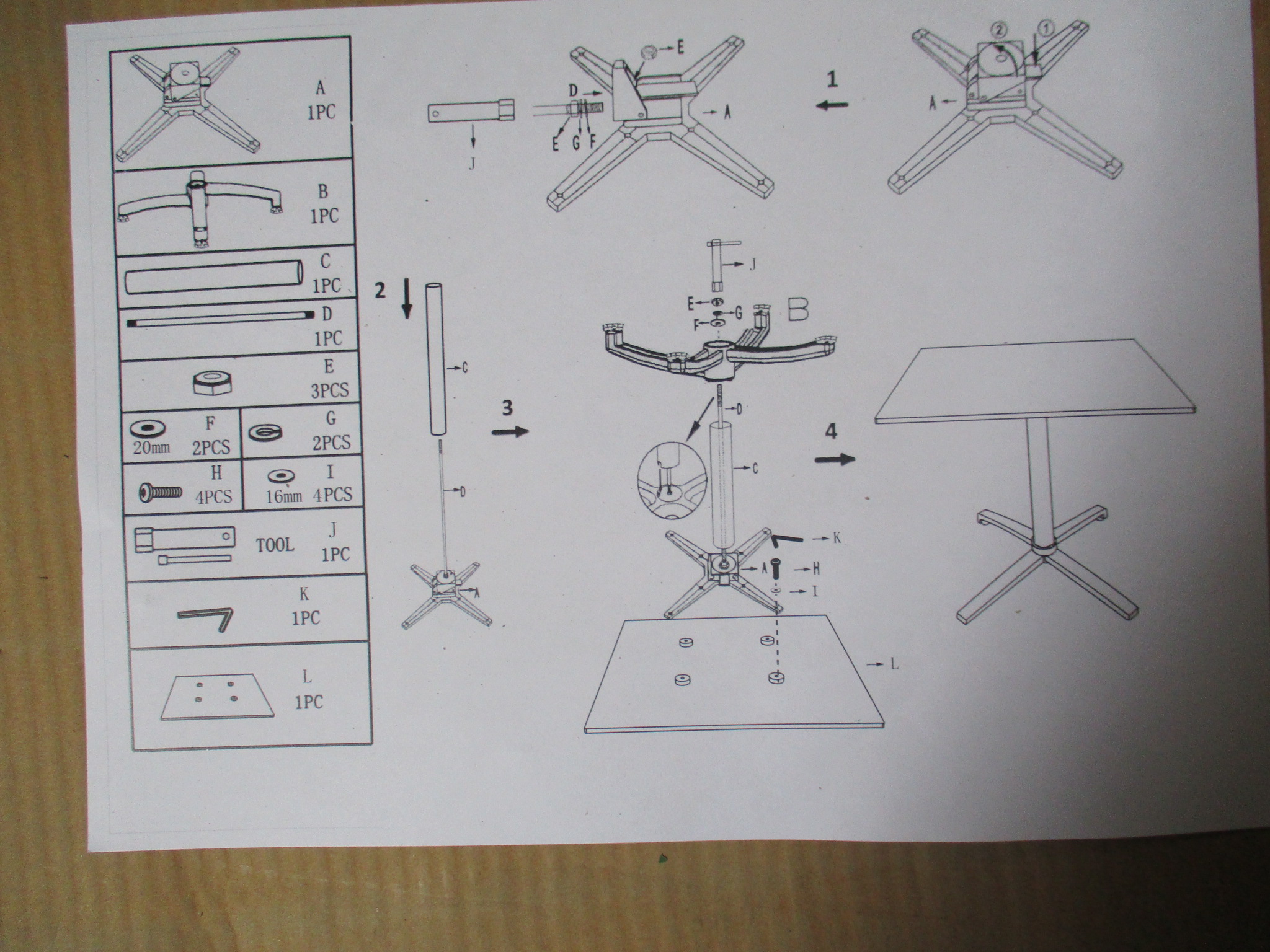 Metal dining restaurant round or cross shape cast Alum table base With HPL Table Top- AD751017