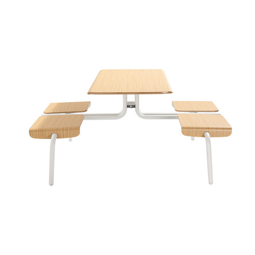 YUXI one-piece dinning table with backrests