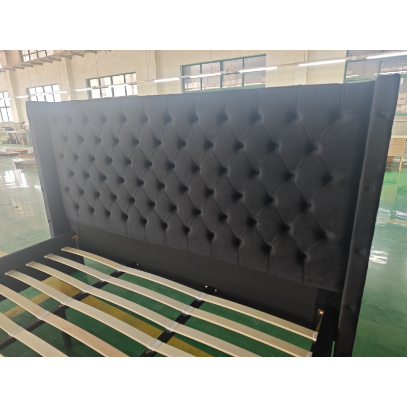 Huayang Customized China Pink Flat Wholesale Fabric Luxury Bed Home Bedroom Furniture