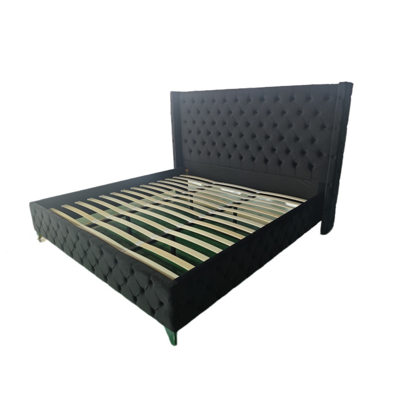 Huayang Customized China Pink Flat Wholesale Fabric Luxury Bed Home Bedroom Furniture