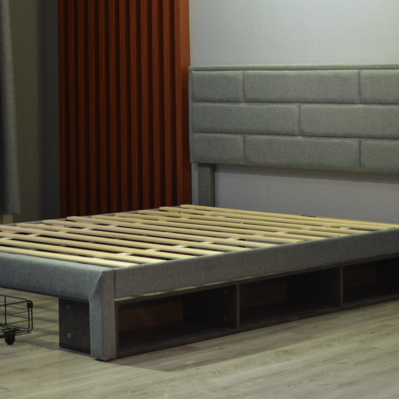 Huayang OEM Bedroom Furniture Customized Frame Queen Flat Bed with Storage Drawer
