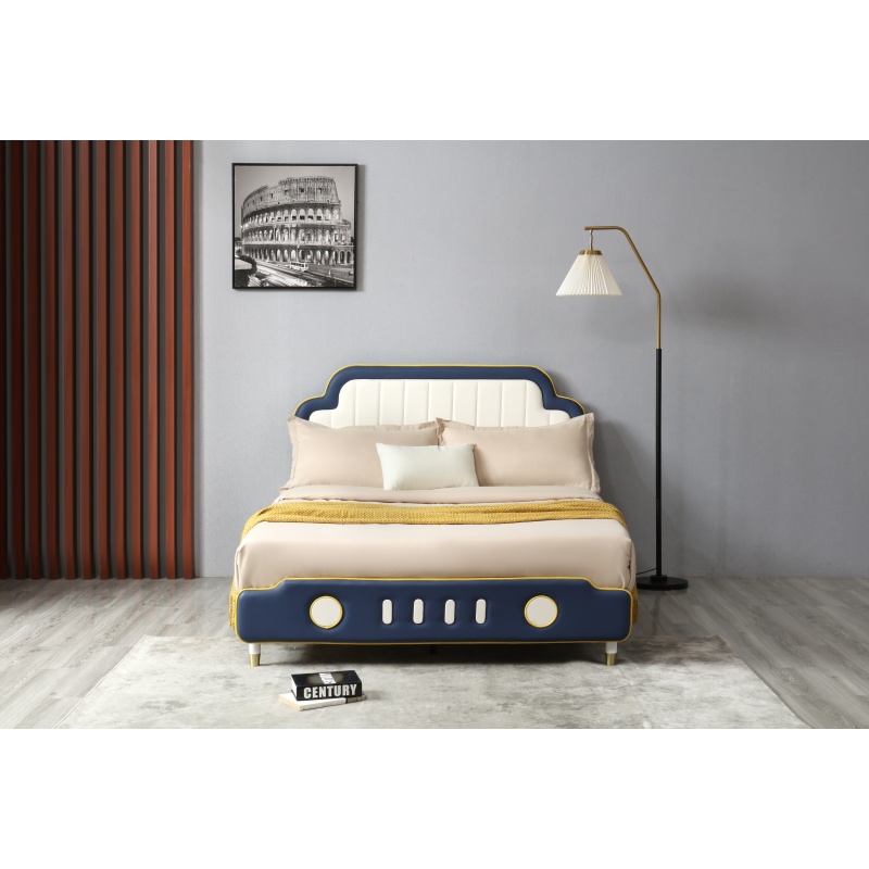 Huayang Cartoon design Bedroom Simple Single Bed Queen Size Upholstered Bed Frame